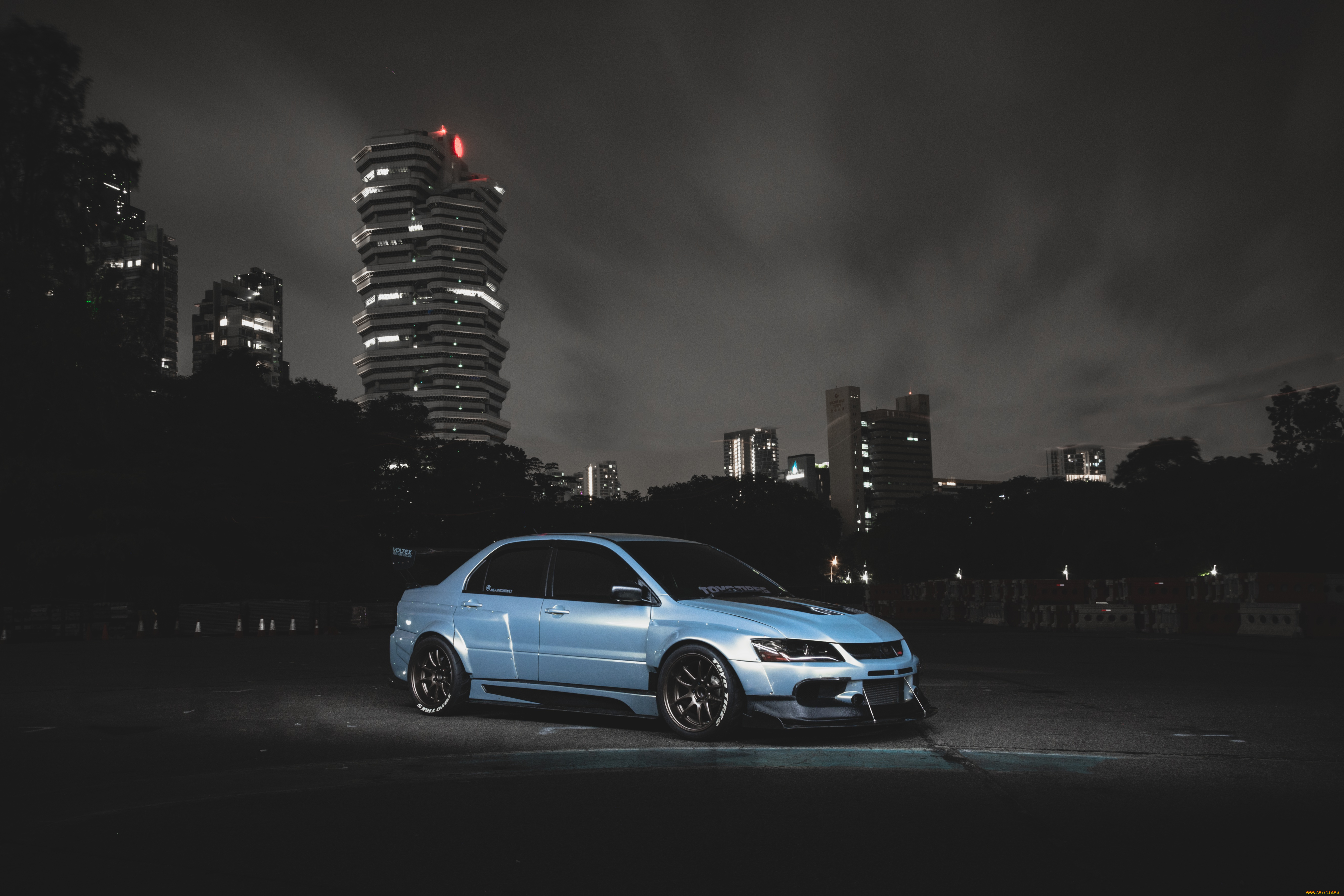 автомобили, mitsubishi, blue, lancer, evolution, ix