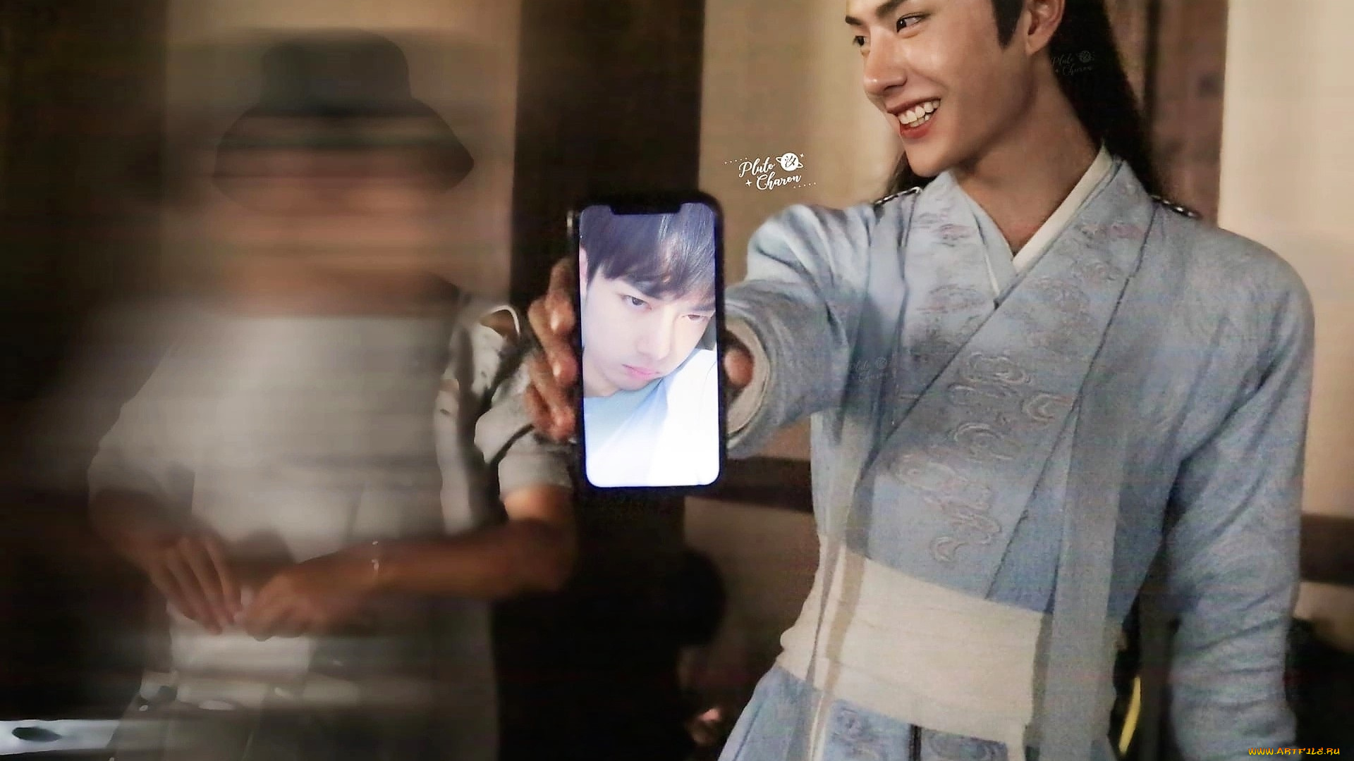 мужчины, wang, yi, bo, актер, телефон, костюм