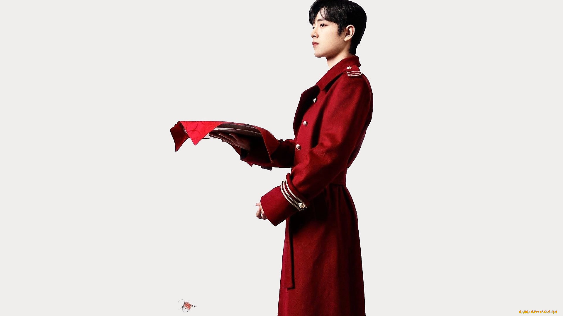 мужчины, xiao, zhan, актер, форма, роль, поднос