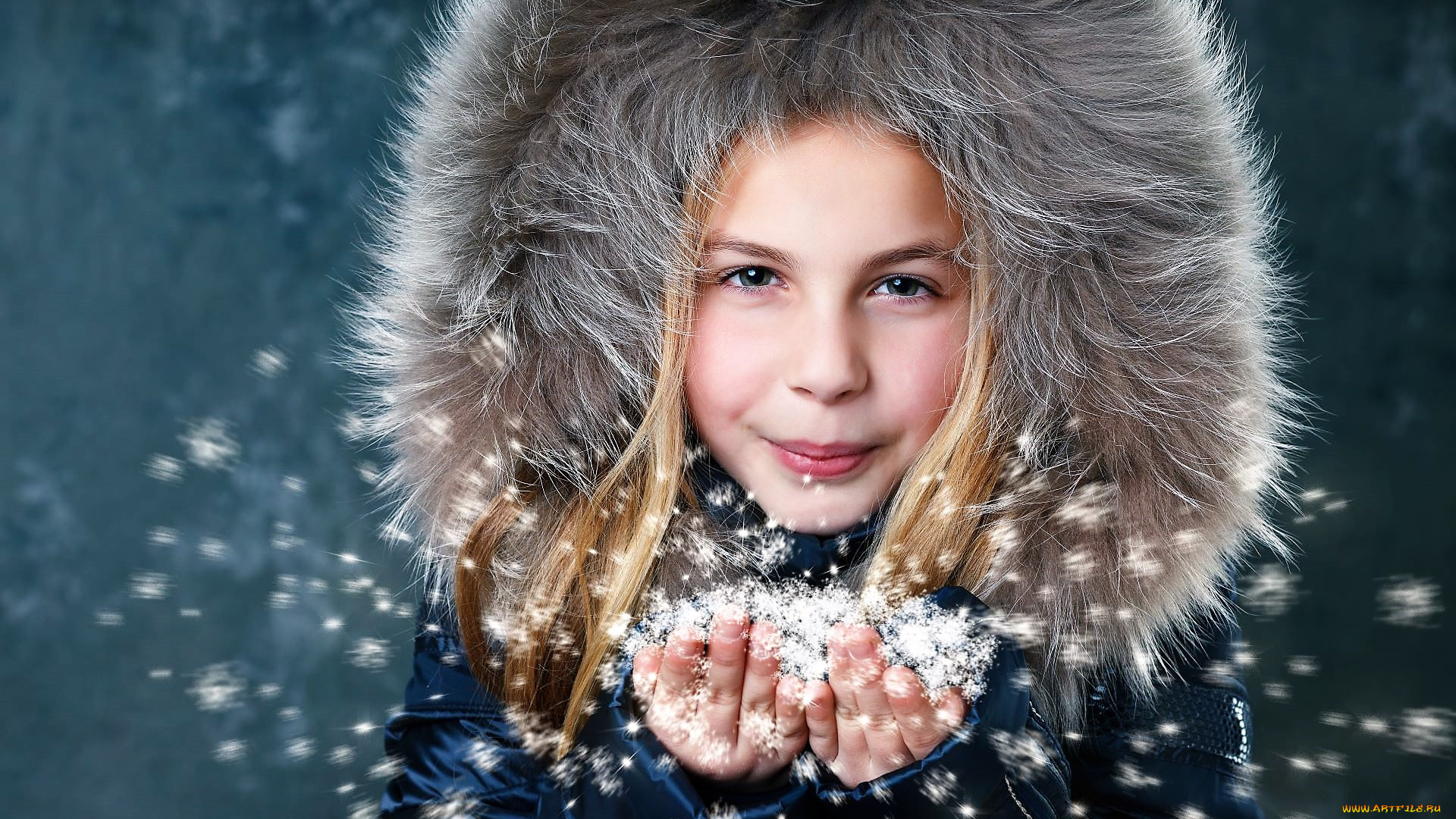 разное, дети, девочка, шапка, снег