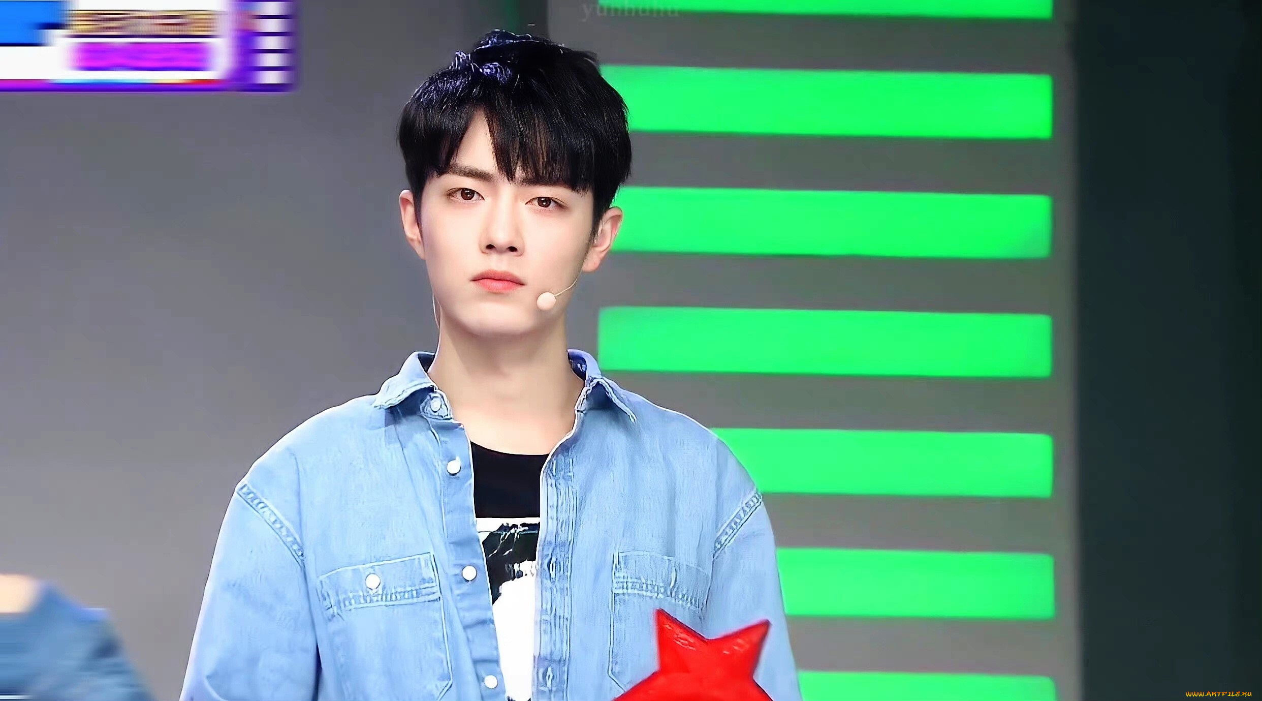 мужчины, xiao, zhan, лицо, звезда, рубашка