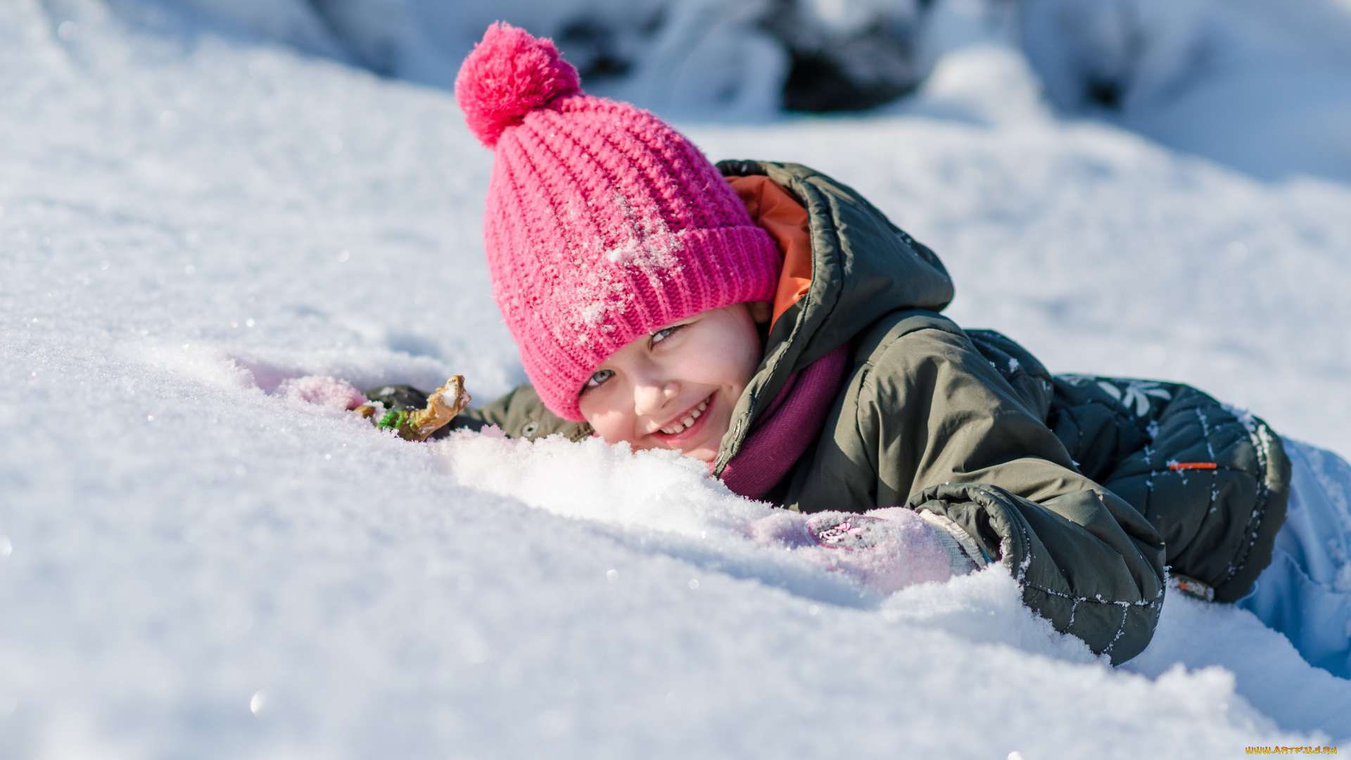 разное, дети, девочка, шапка, куртка, снег, зима