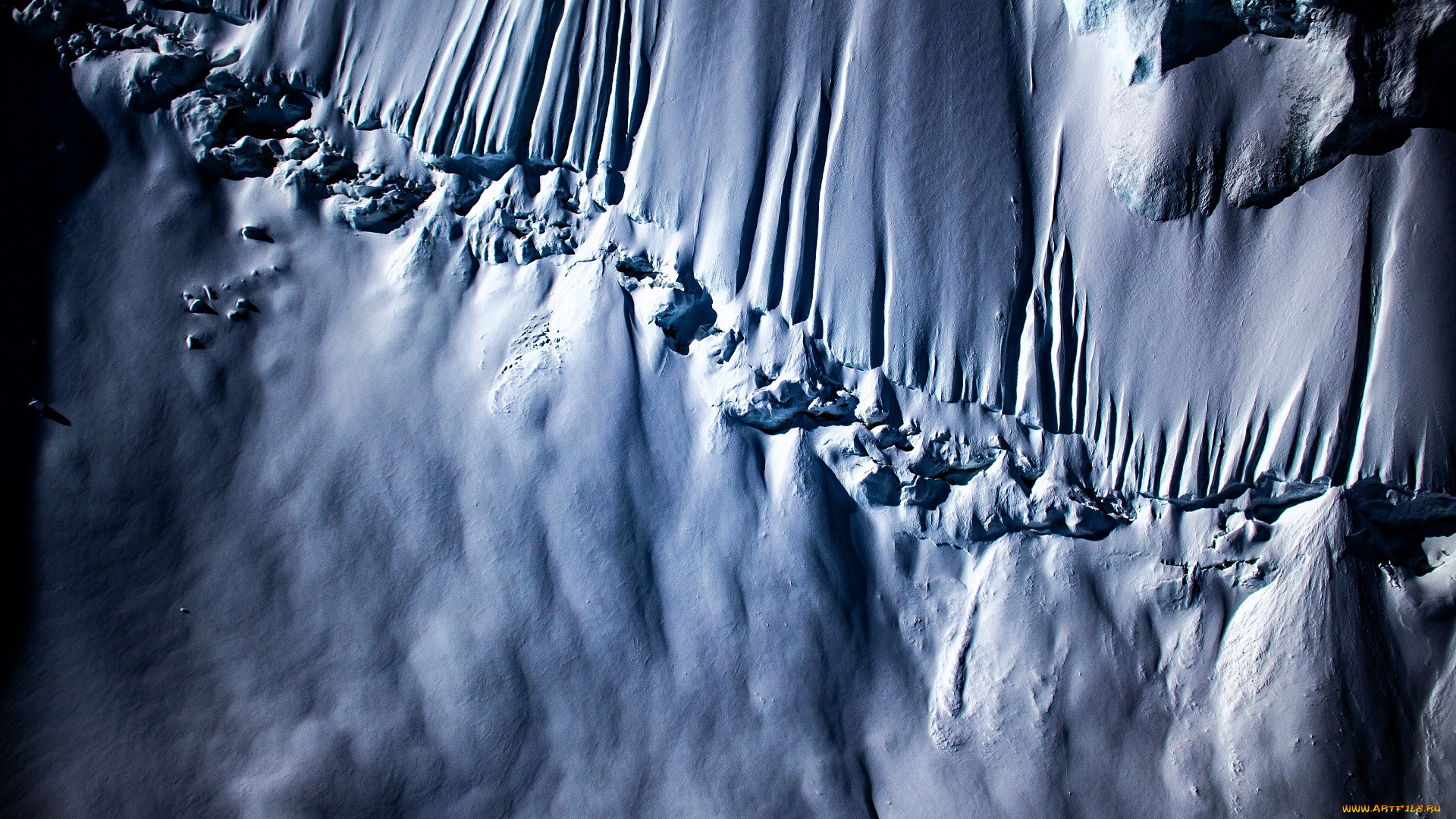 природа, айсберги, и, ледники, зима, снег, лед