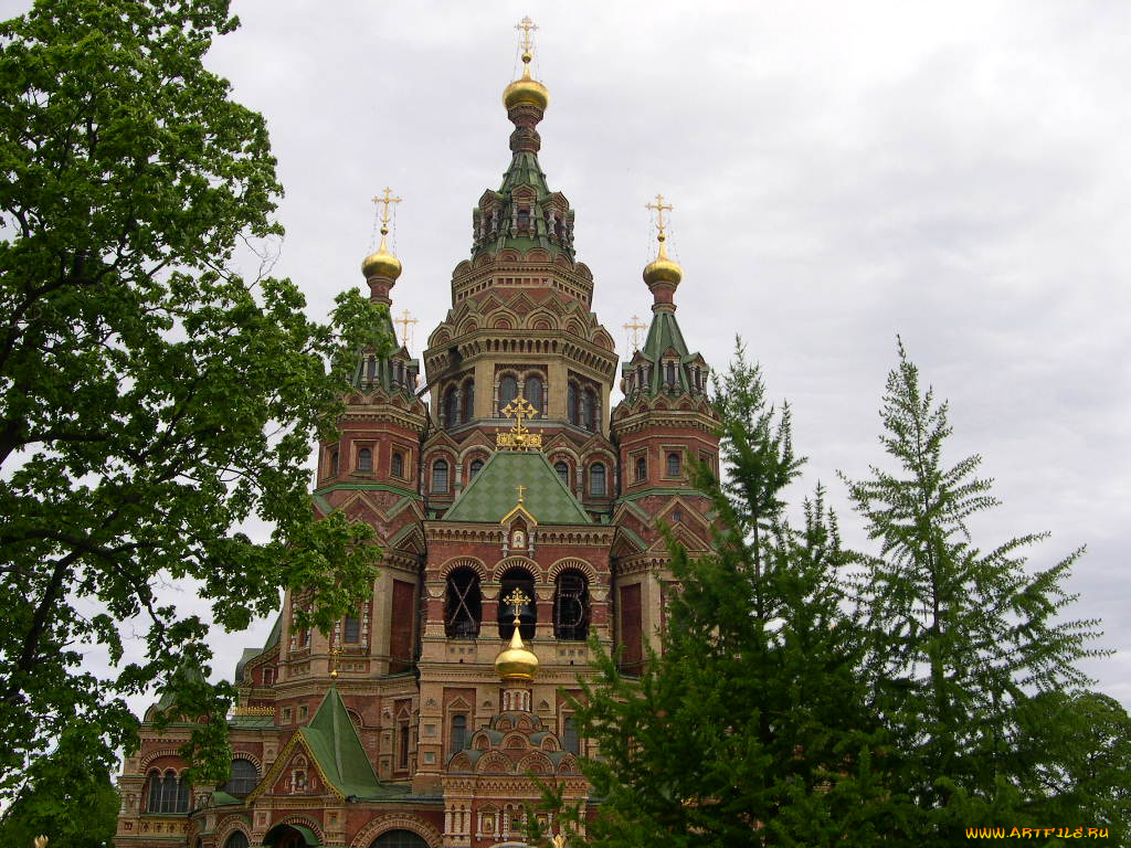 петергофе, города, санкт, петербург, петергоф, россия