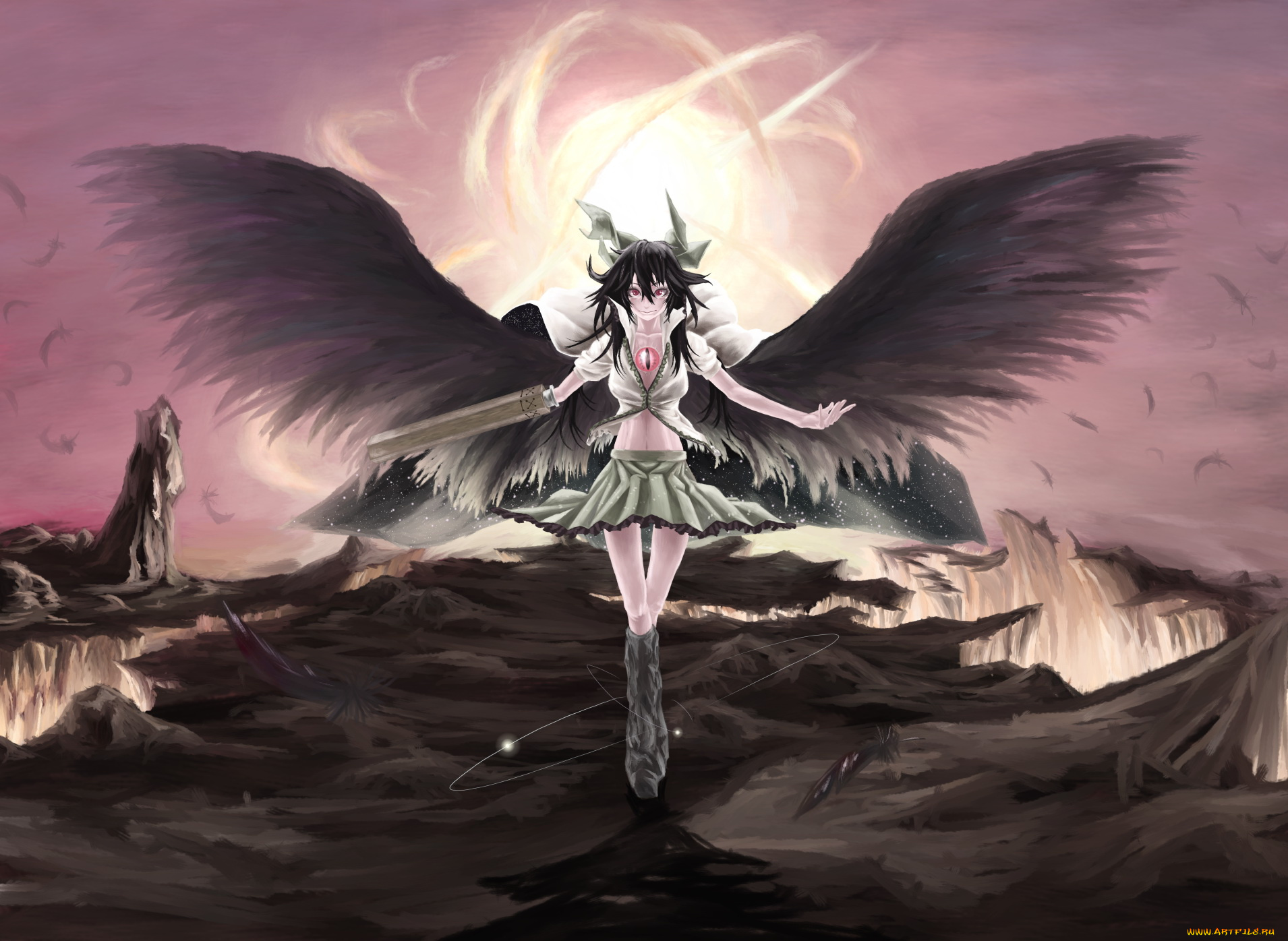 аниме, touhou, уцухо, рюджи