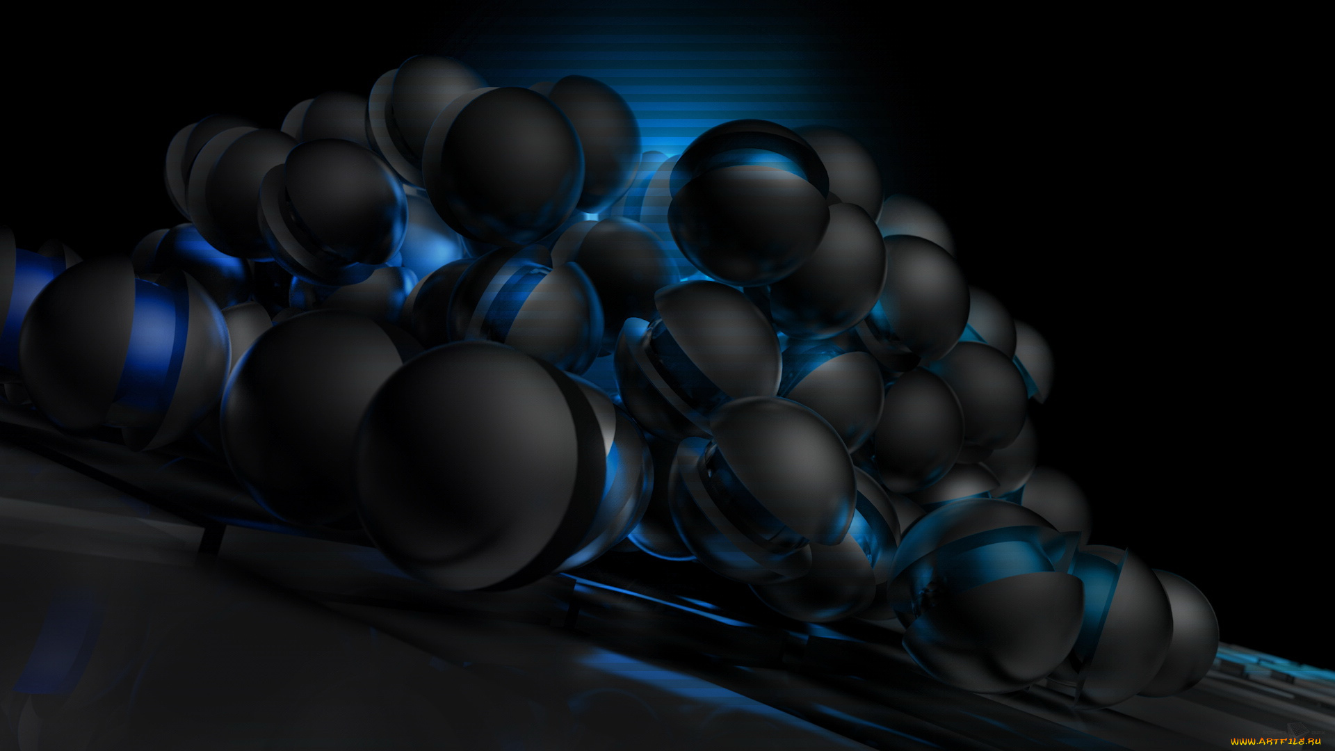 3д, графика, шары