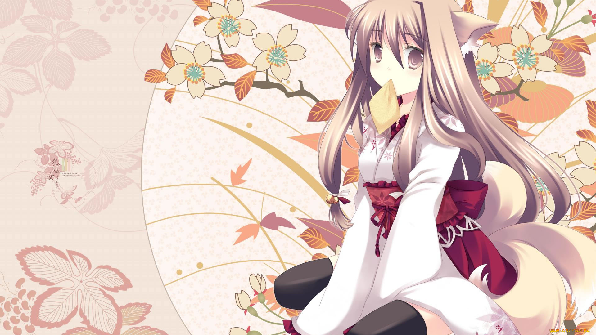 аниме, animals, цветы, девушка