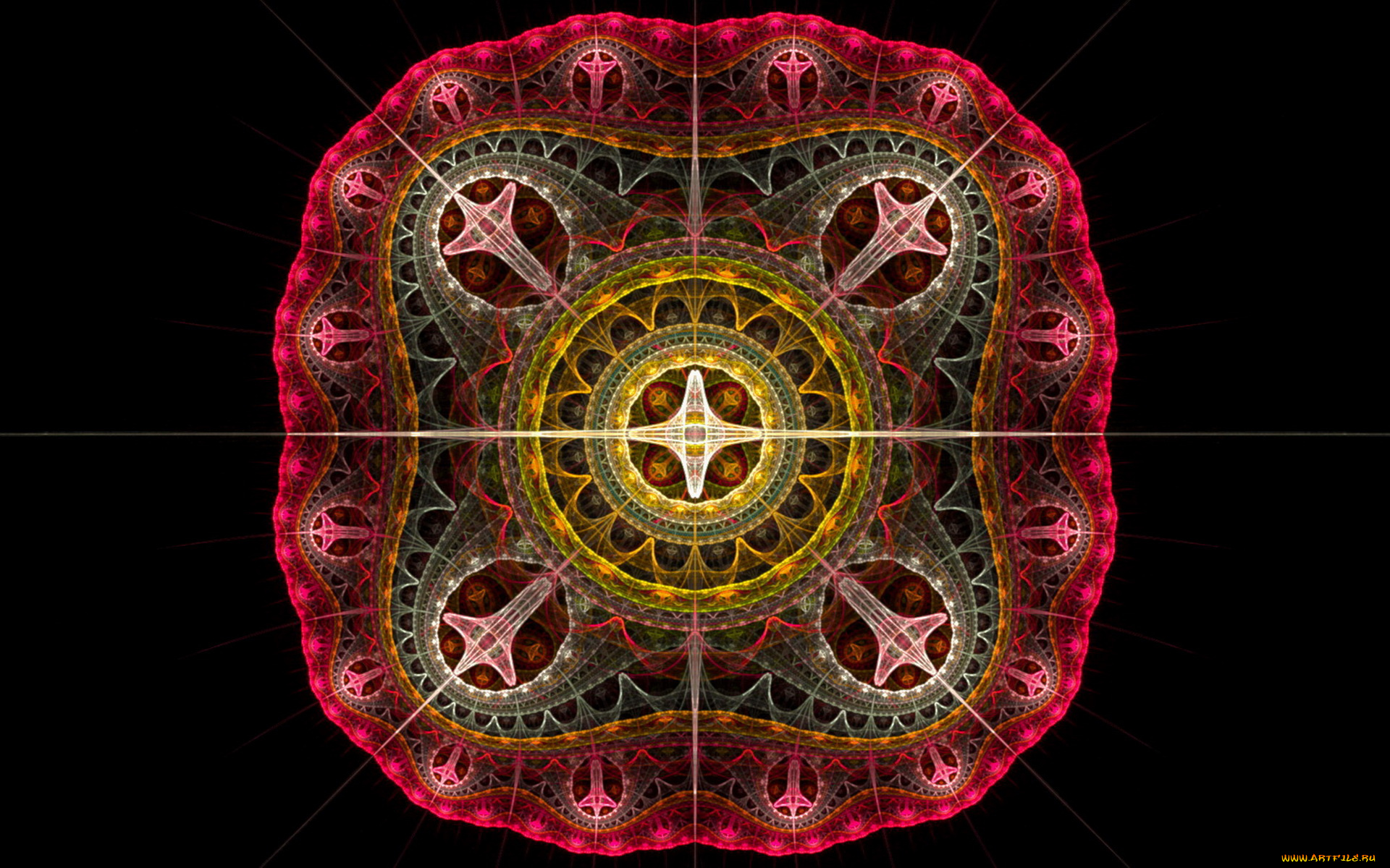 3д, графика, fractal, фракталы, фон, узор