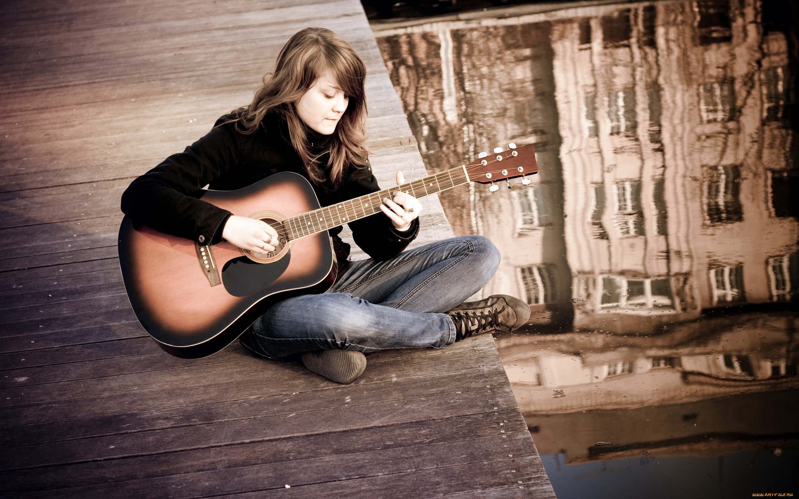 -Unsort, Брюнетки, Шатенки, девушки, unsort, брюнетки, шатенки, гитара
