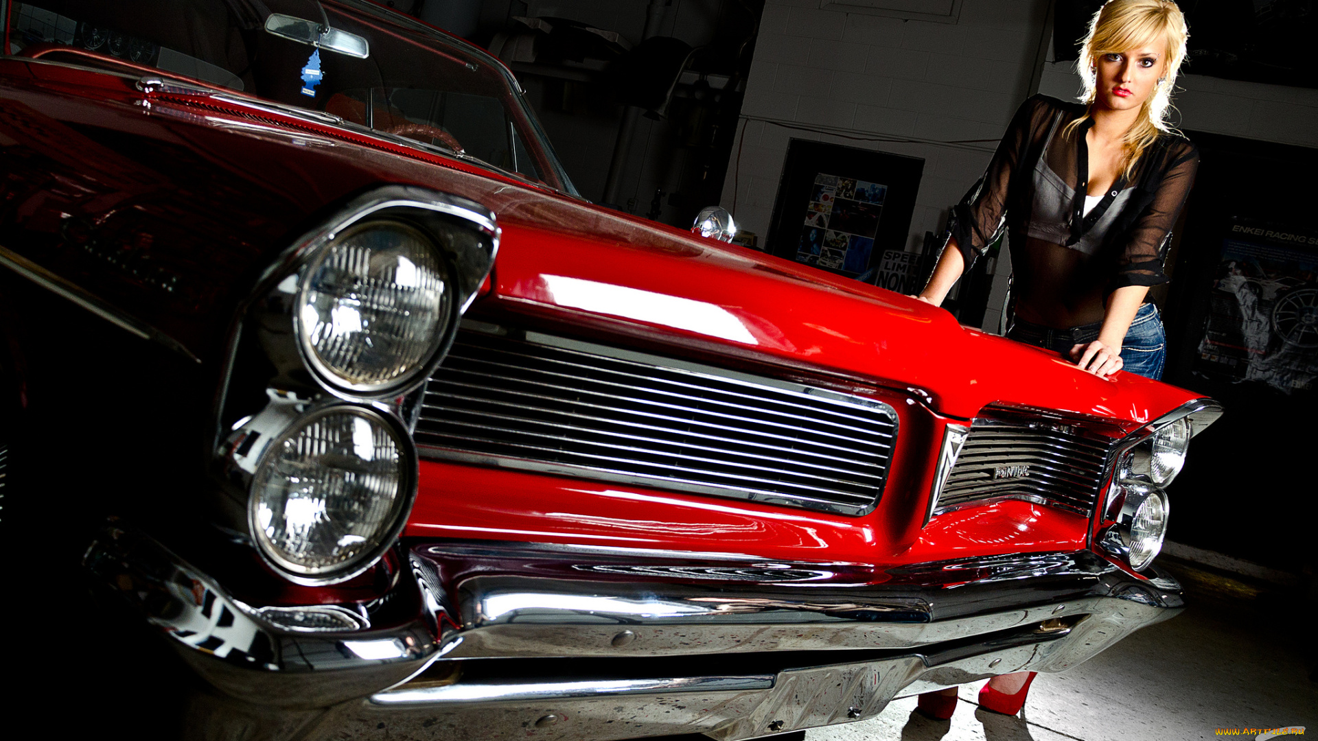 1963, pontiac, catalina, автомобили, авто, с, девушками, красный, missy, nicole, pontiac, catalina