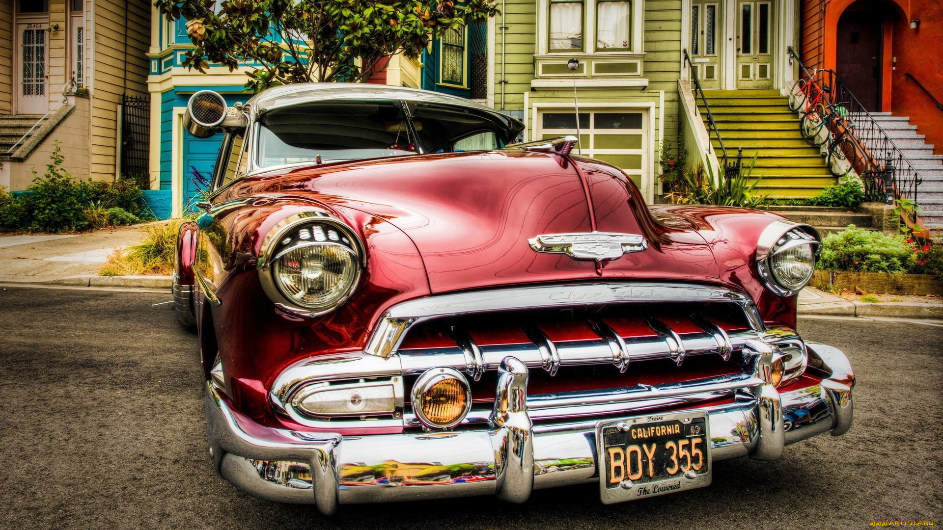 автомобили, chevrolet, красный