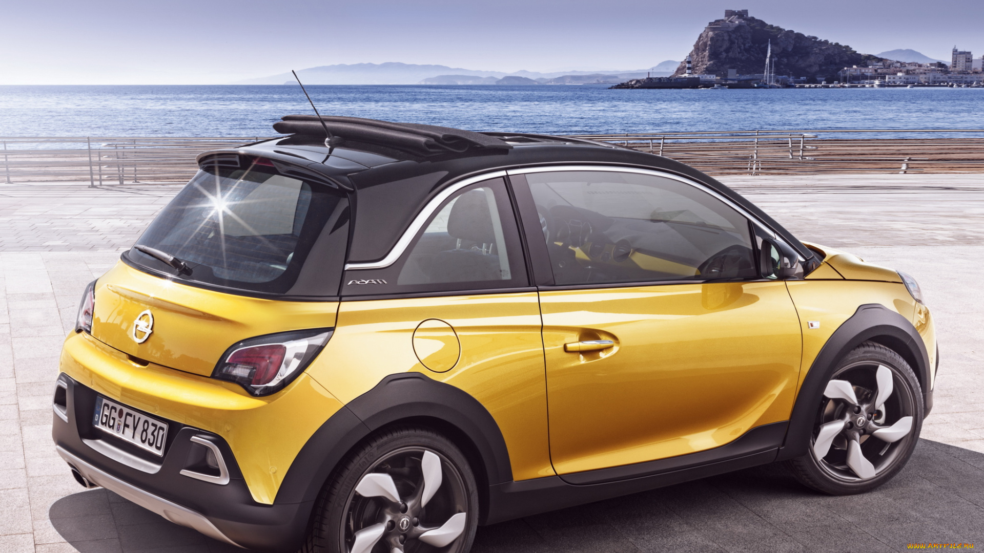 автомобили, opel, adam, rocks, 2014г, желтый
