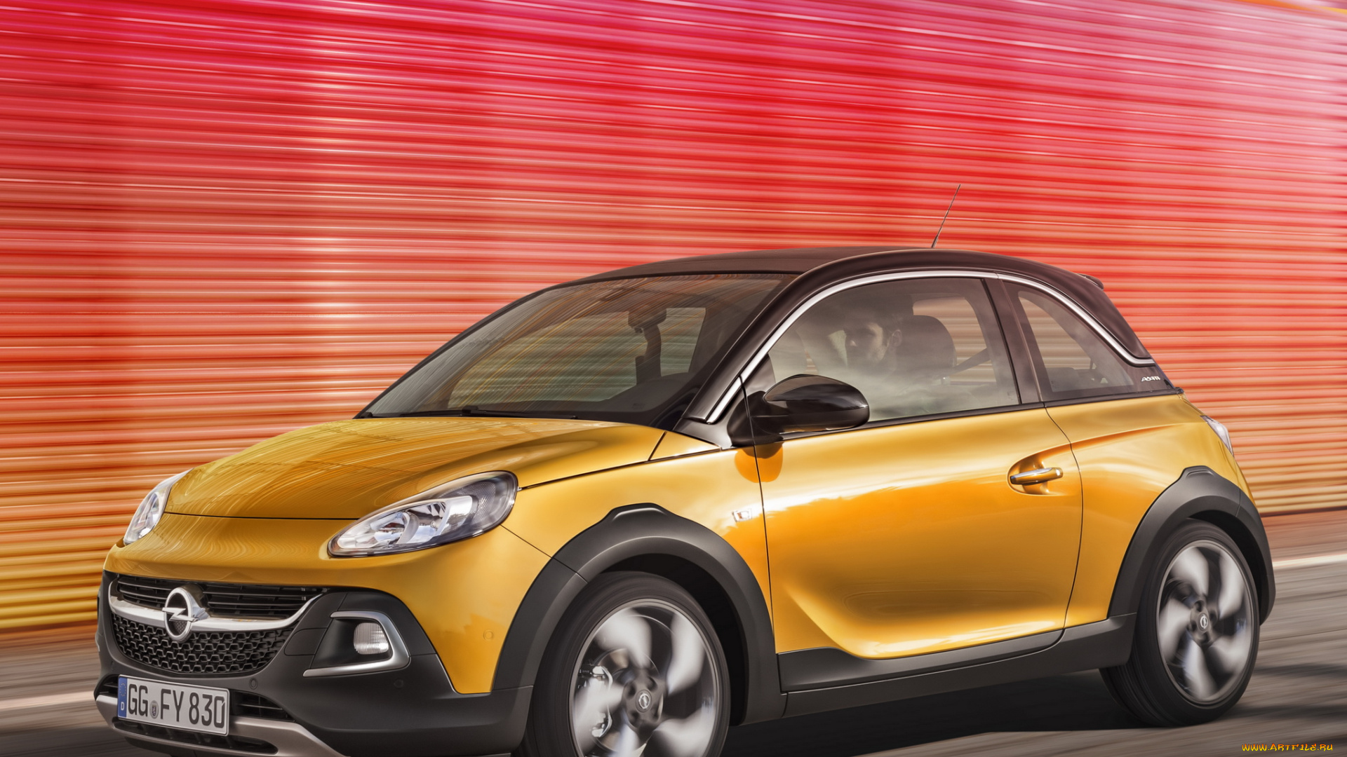автомобили, opel, adam, rocks, 2014г, желтый