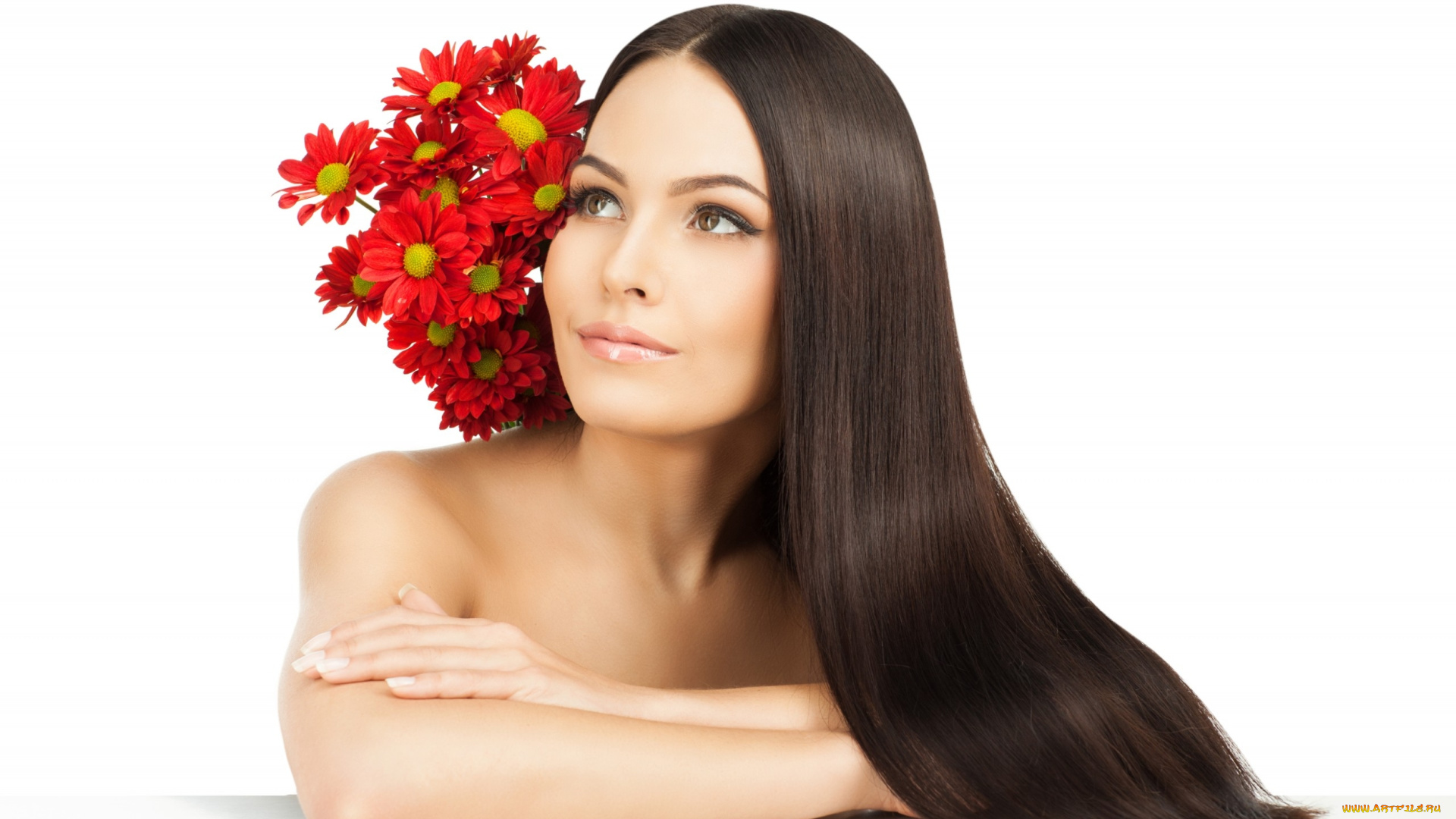 девушки, -unsort, , лица, , портреты, глаза, лицо, цветы, губы