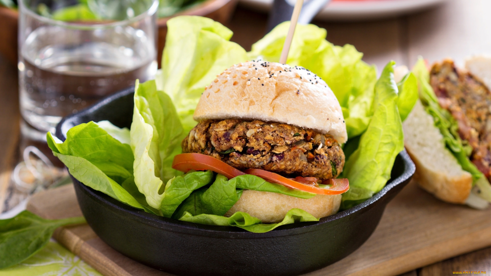 еда, бутерброды, , гамбургеры, , канапе, гамбургер, зелень