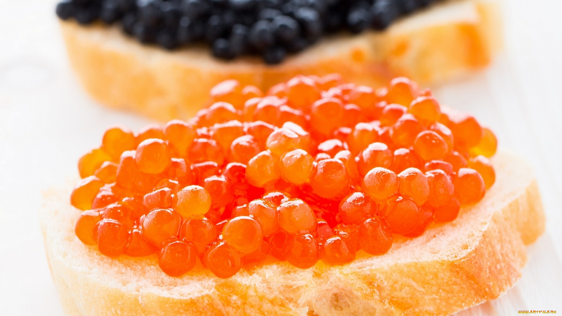 еда, икра, бутерброд, красная