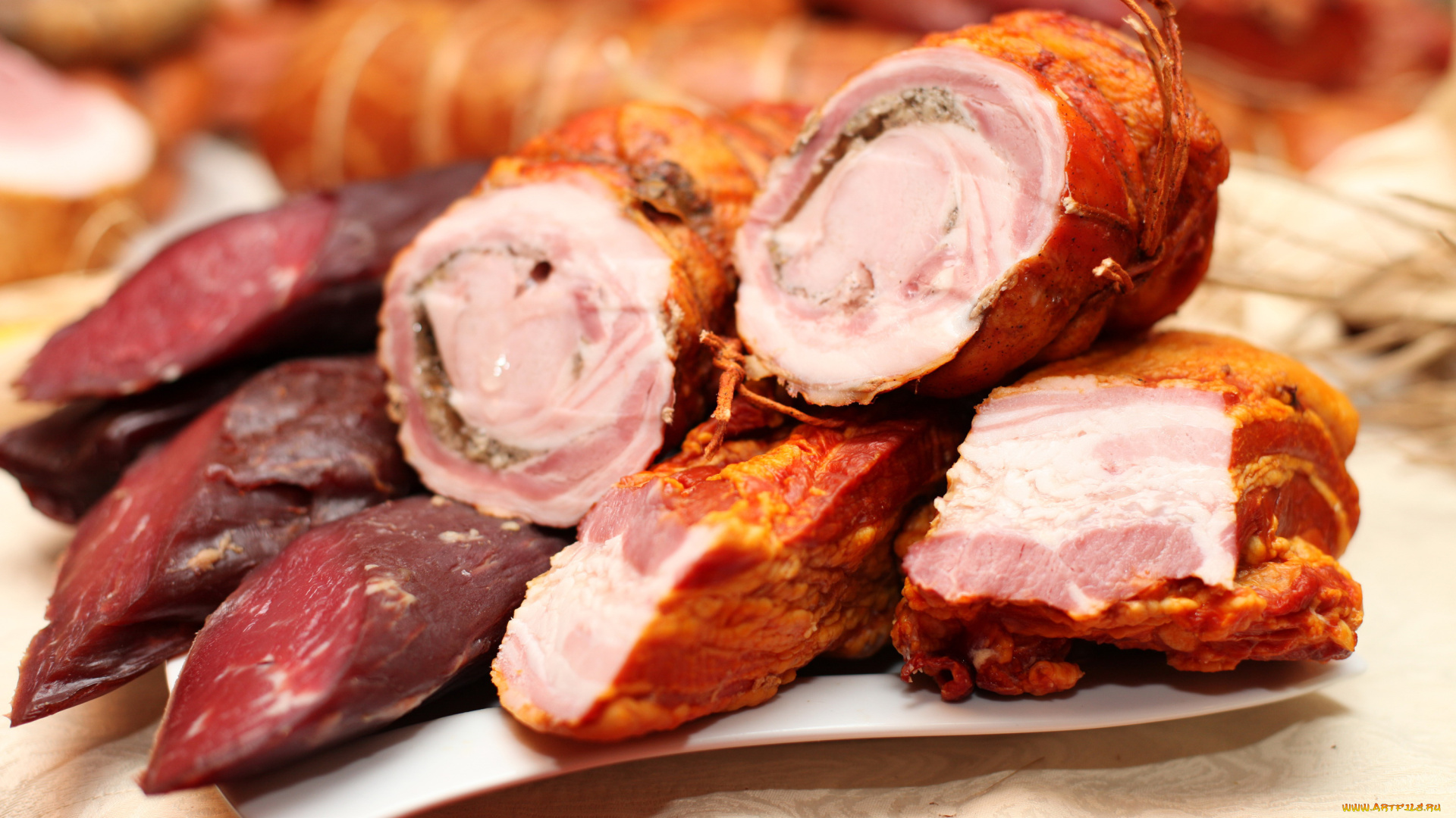 еда, колбасные, изделия, мясо, ветчина, балык