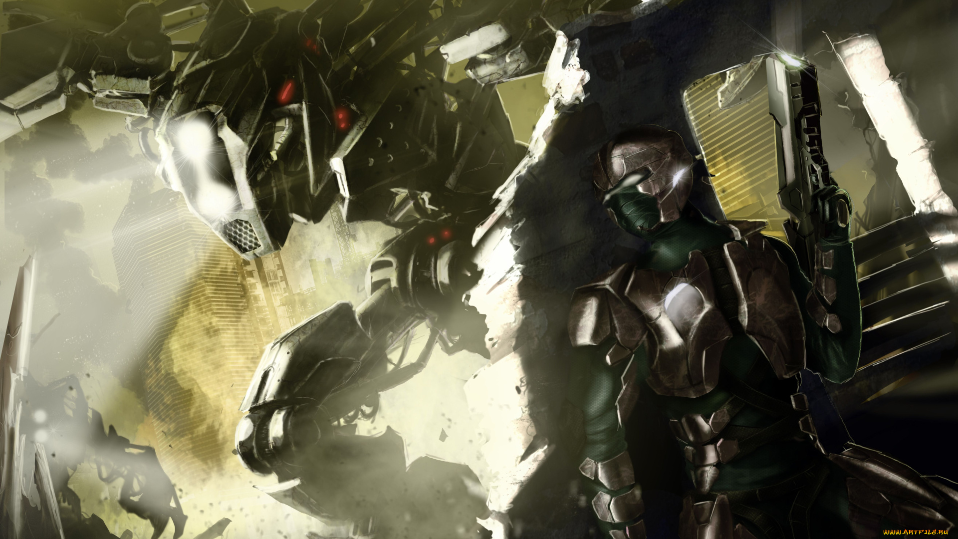 фэнтези, роботы, , киборги, , механизмы, будущее, солдат, механоид, робот