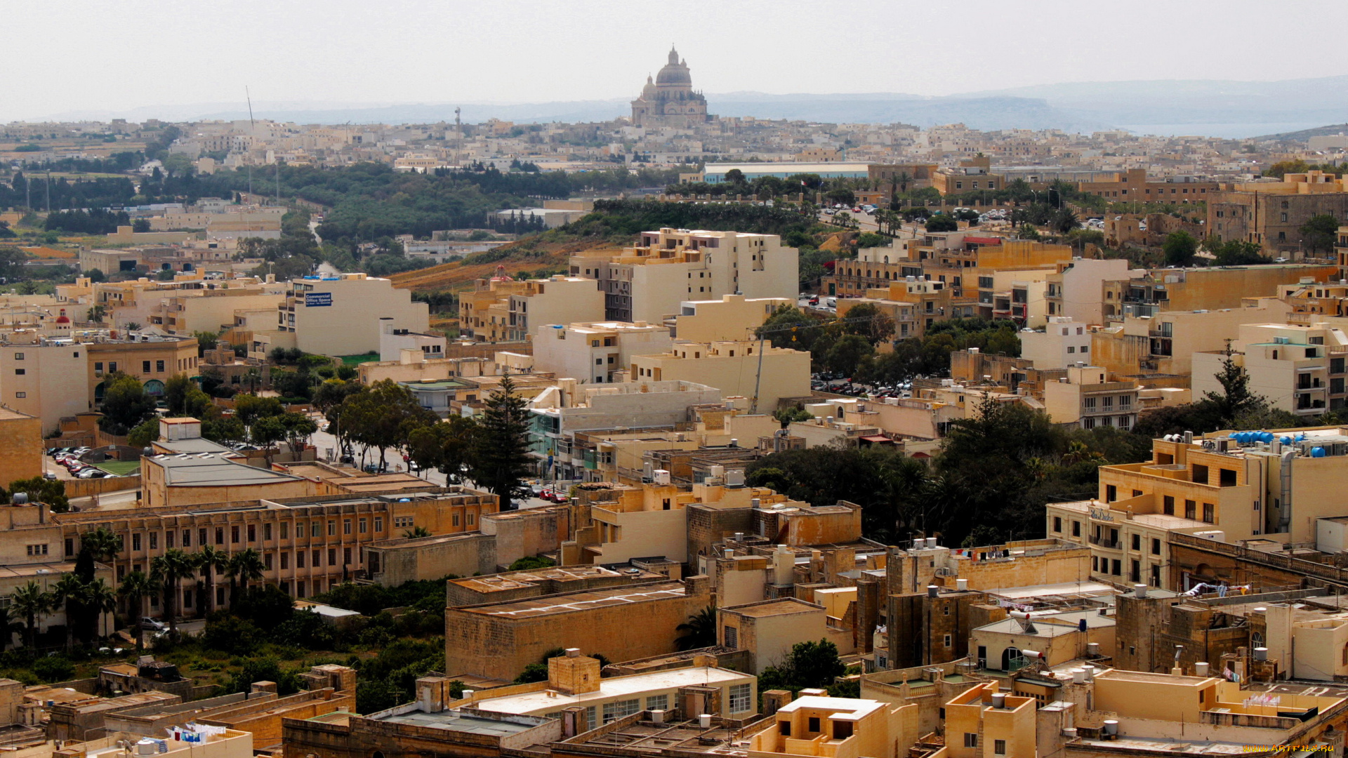 мальта, виктория, города, -, панорамы, мальта, виктория, дома, панорама