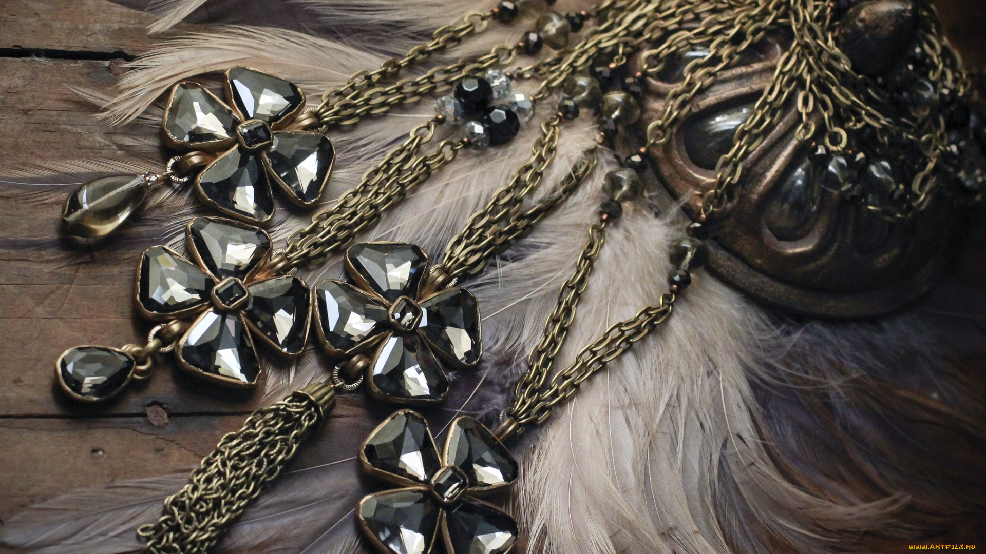 разное, украшения, , аксессуары, , веера, камни, ожерелье, украшение, перья