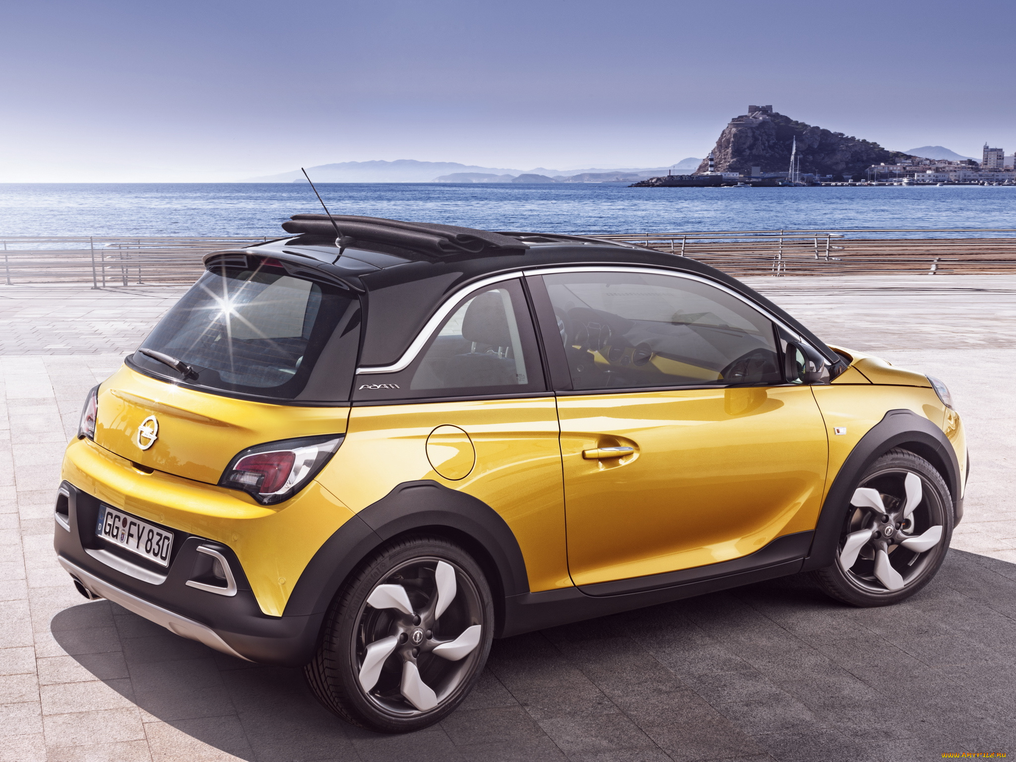 автомобили, opel, adam, rocks, 2014г, желтый