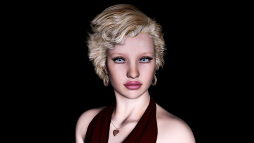 Картинка 3д+графика portraits+ портрет фон взгляд девушка