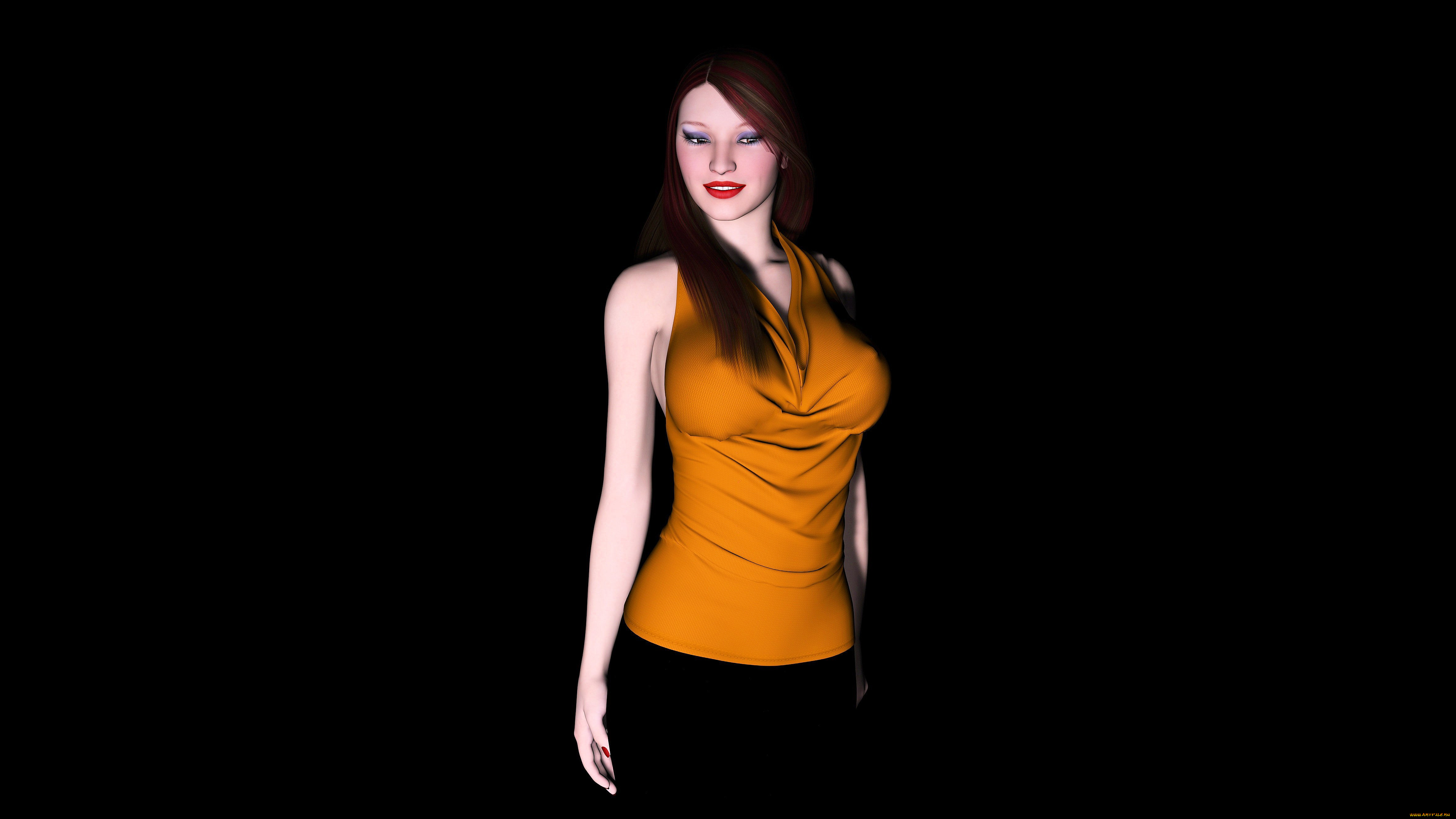 3д, графика, people, , люди, девушка, фон, взгляд