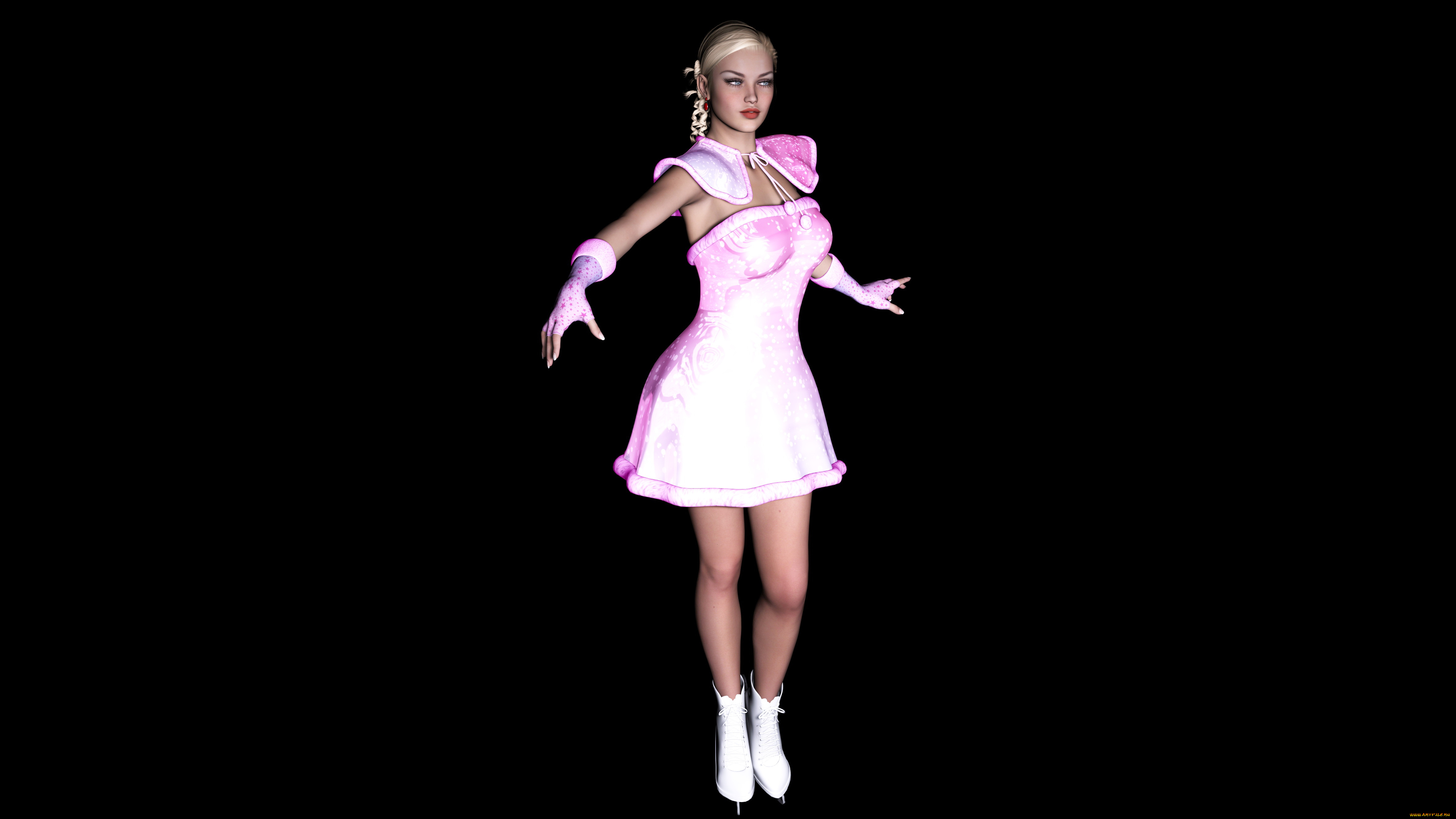 3д, графика, people, , люди, фон, платье, взгляд, девушка