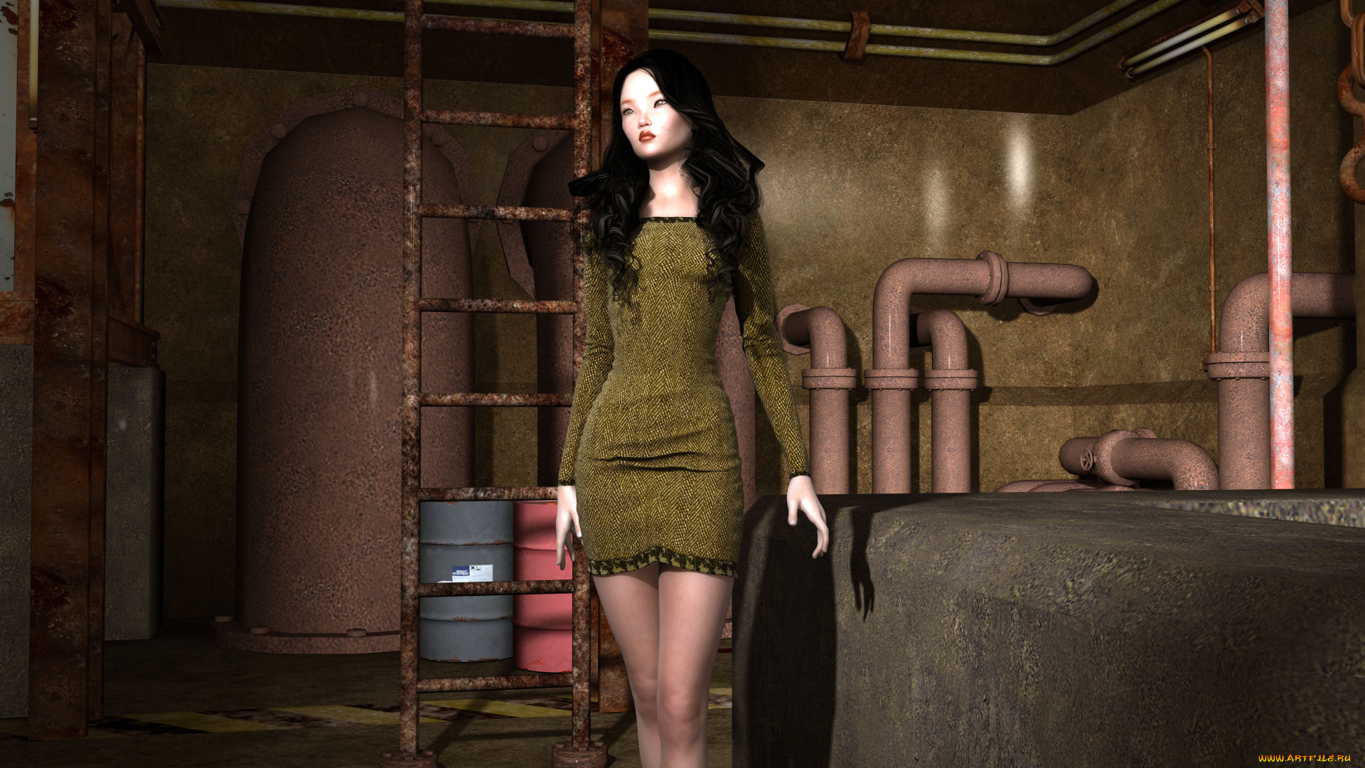 3д, графика, люди, , people, фон, взгляд, девушка