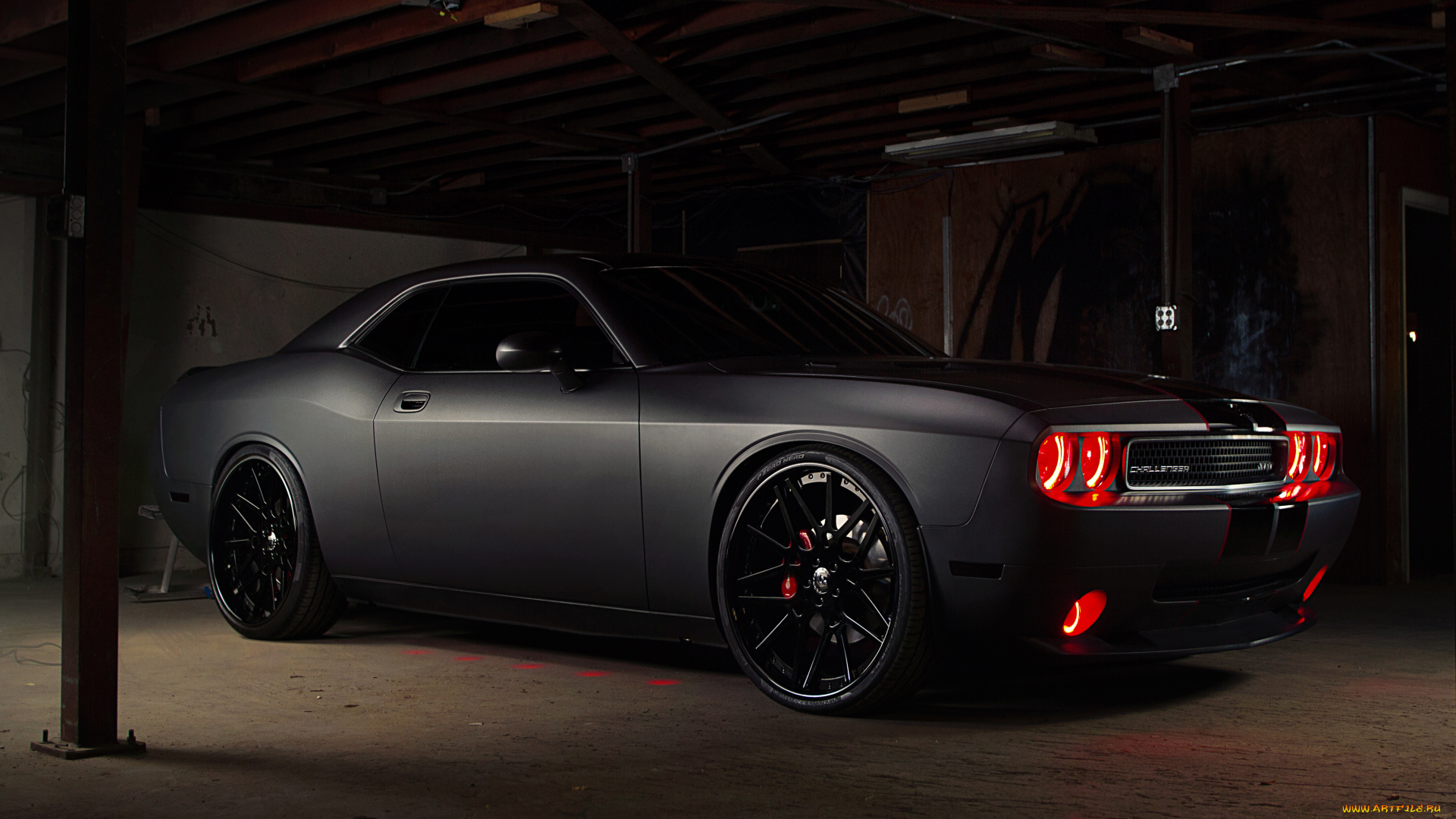 автомобили, dodge, matte, challenger