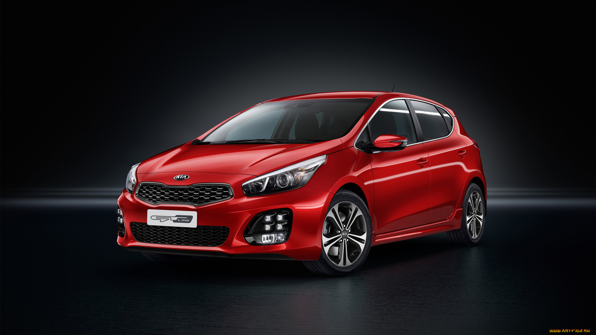 автомобили, kia, 2015г, line, ceed, gt, красный