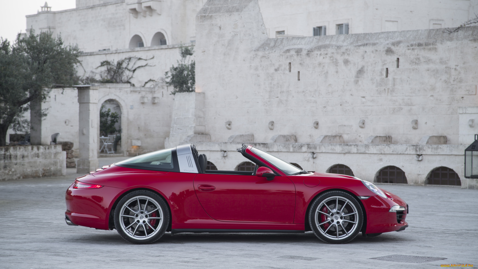 автомобили, porsche, 2014г, красный, targa, 4, 911, 991