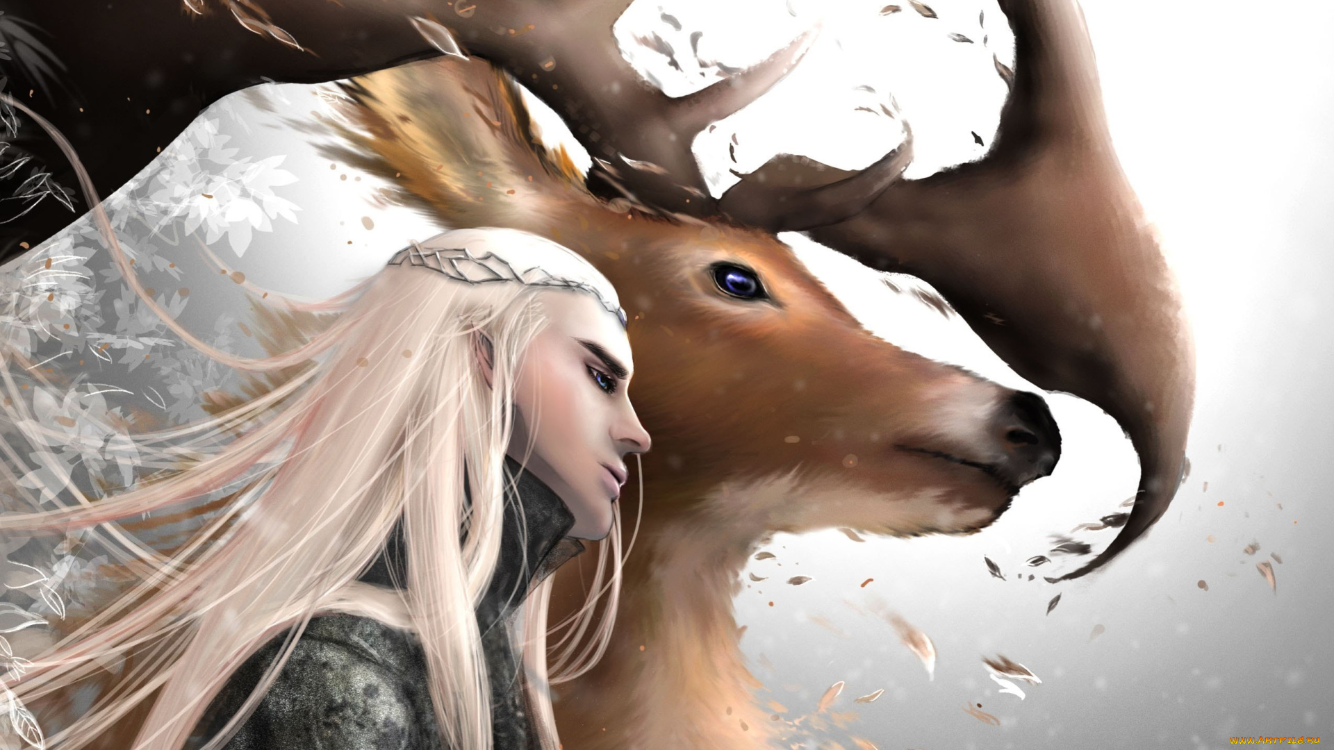 рисованное, кино, олень, рога, мужчина, thranduil, the, hobbit, , , neptunesteven