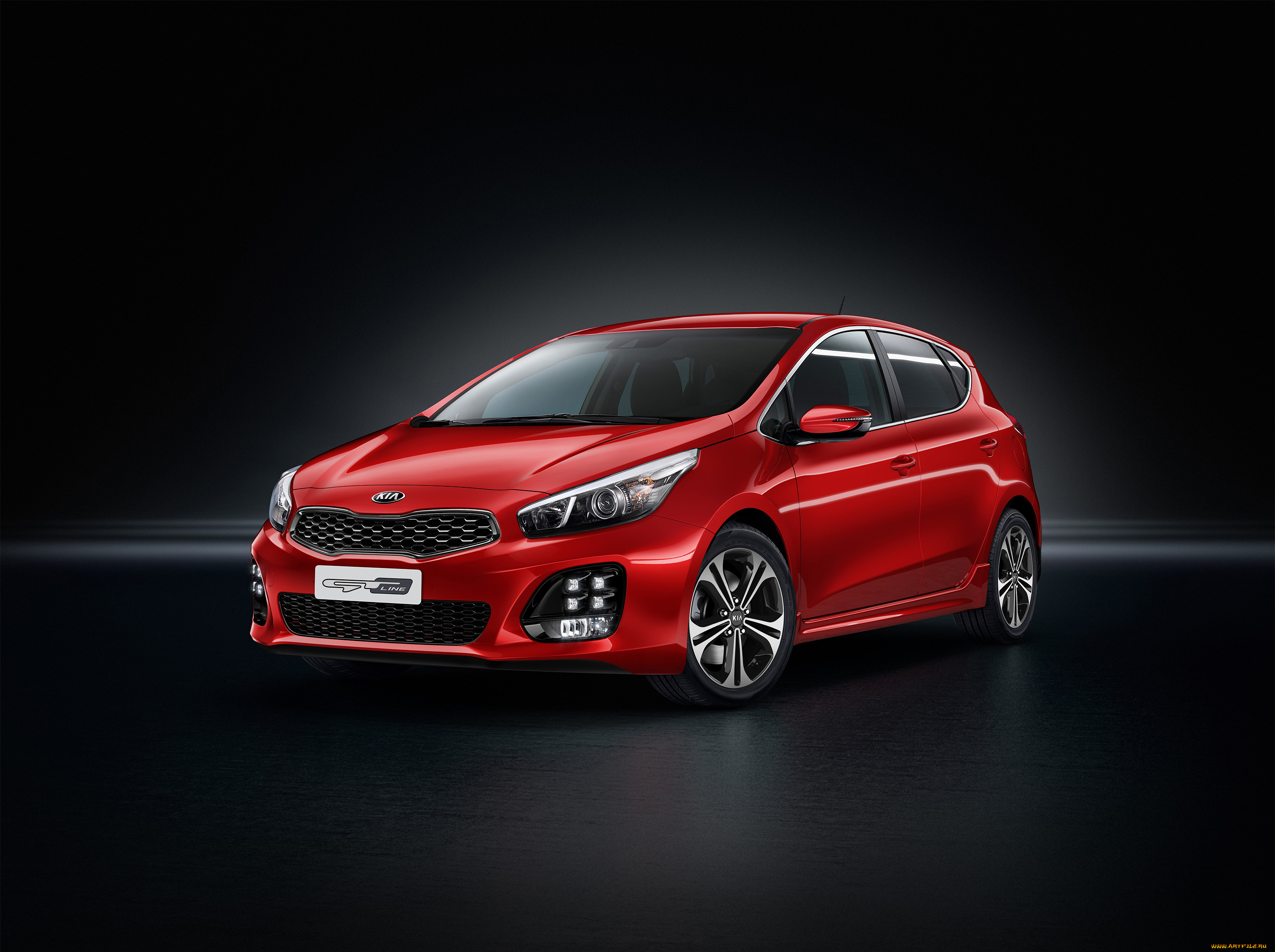 автомобили, kia, 2015г, line, ceed, gt, красный