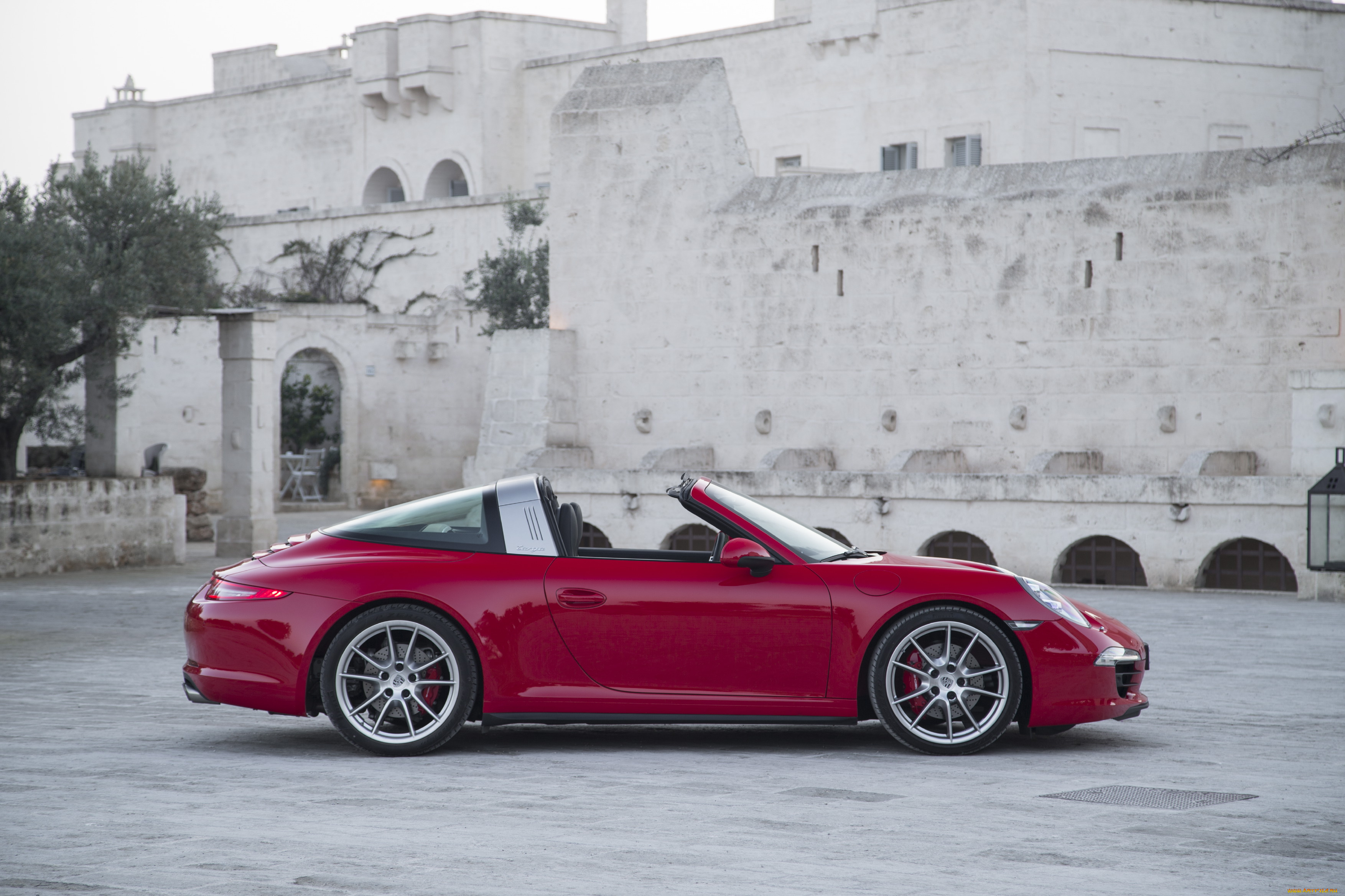 автомобили, porsche, 2014г, красный, targa, 4, 911, 991