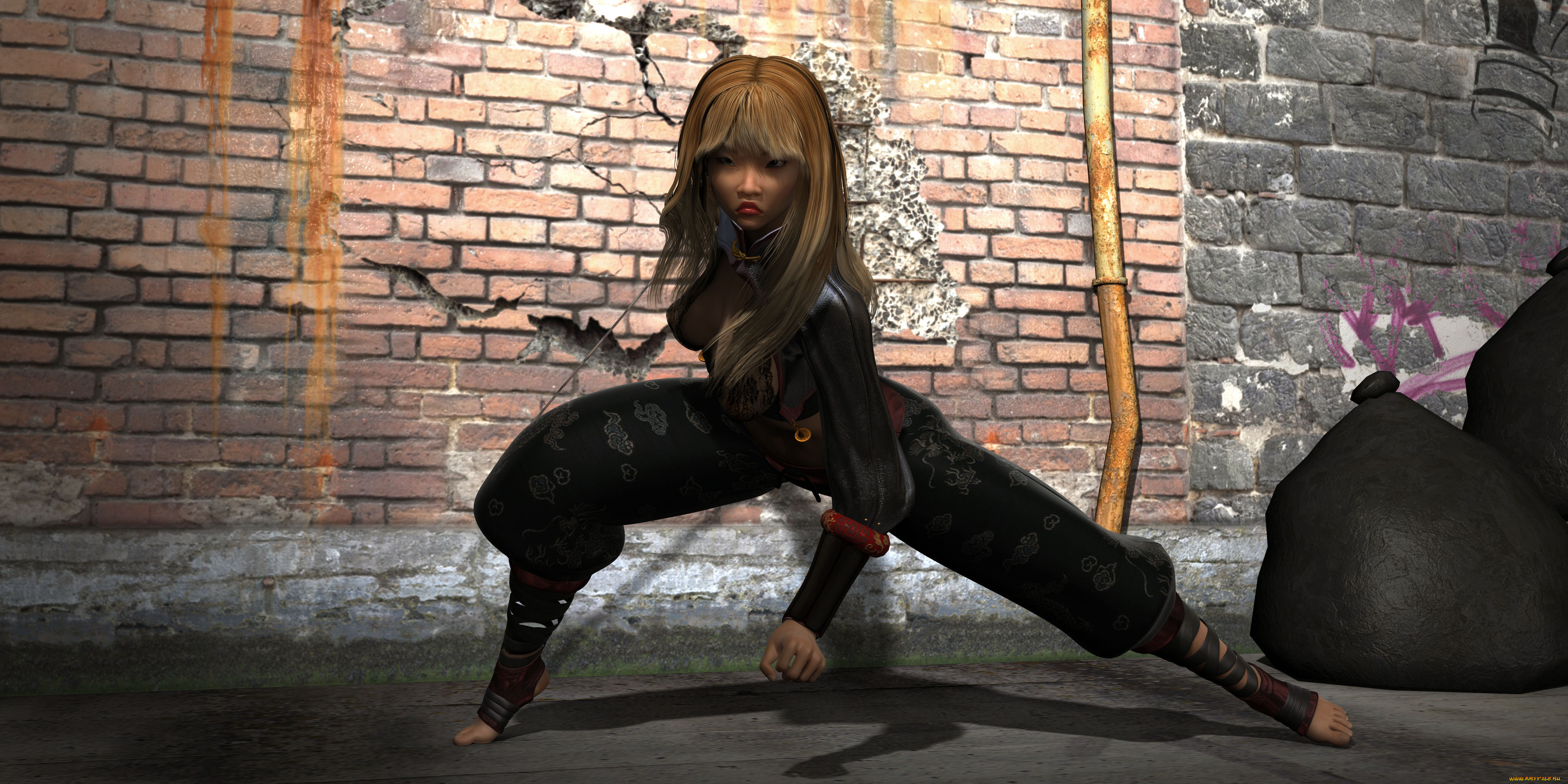 3д, графика, люди, , people, фон, взгляд, девушка, поза