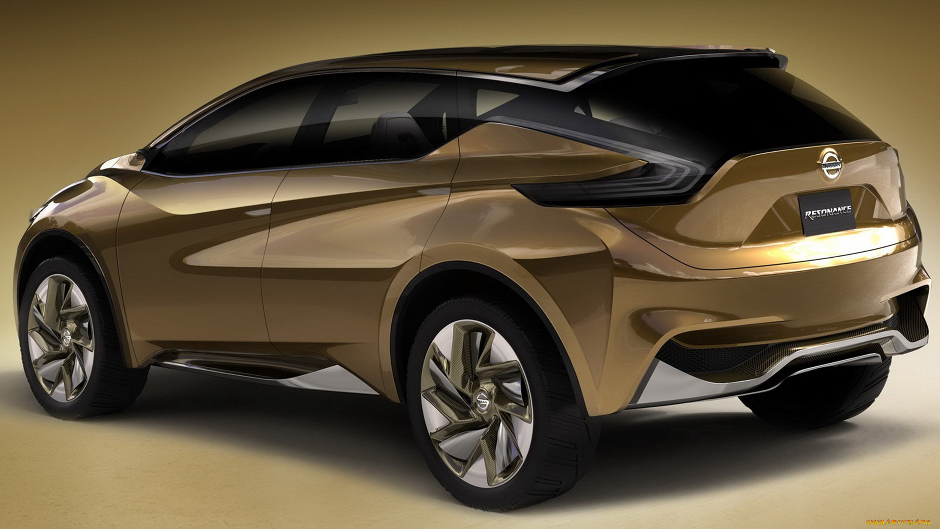 2013, nissan, resonance, concept, автомобили, 3д, 2013, nissan, resonance, concept, золотистый