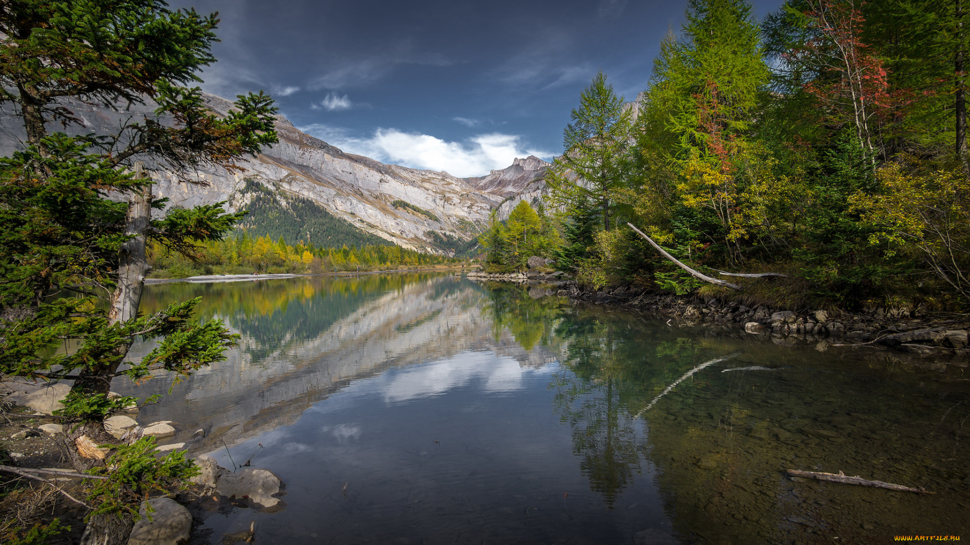 природа, реки, озера, горы, река, лес