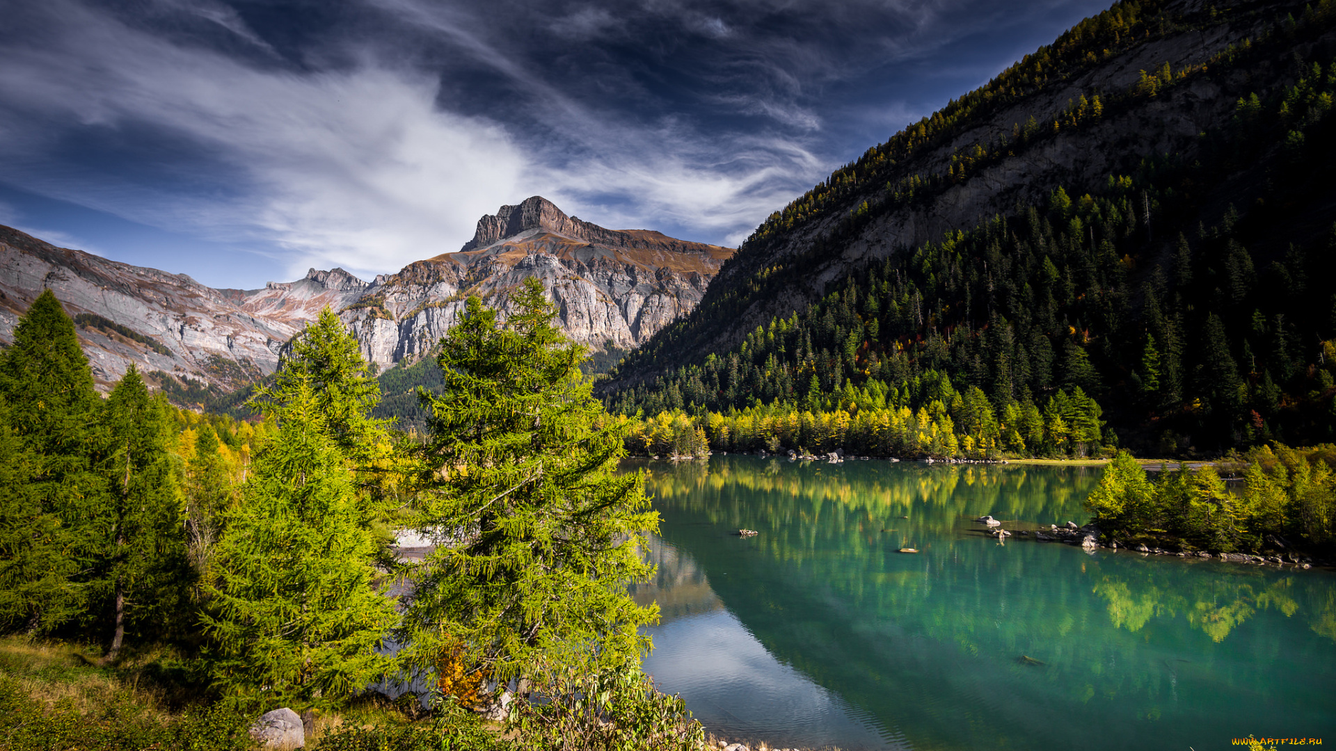 природа, реки, озера, река, лес, горы