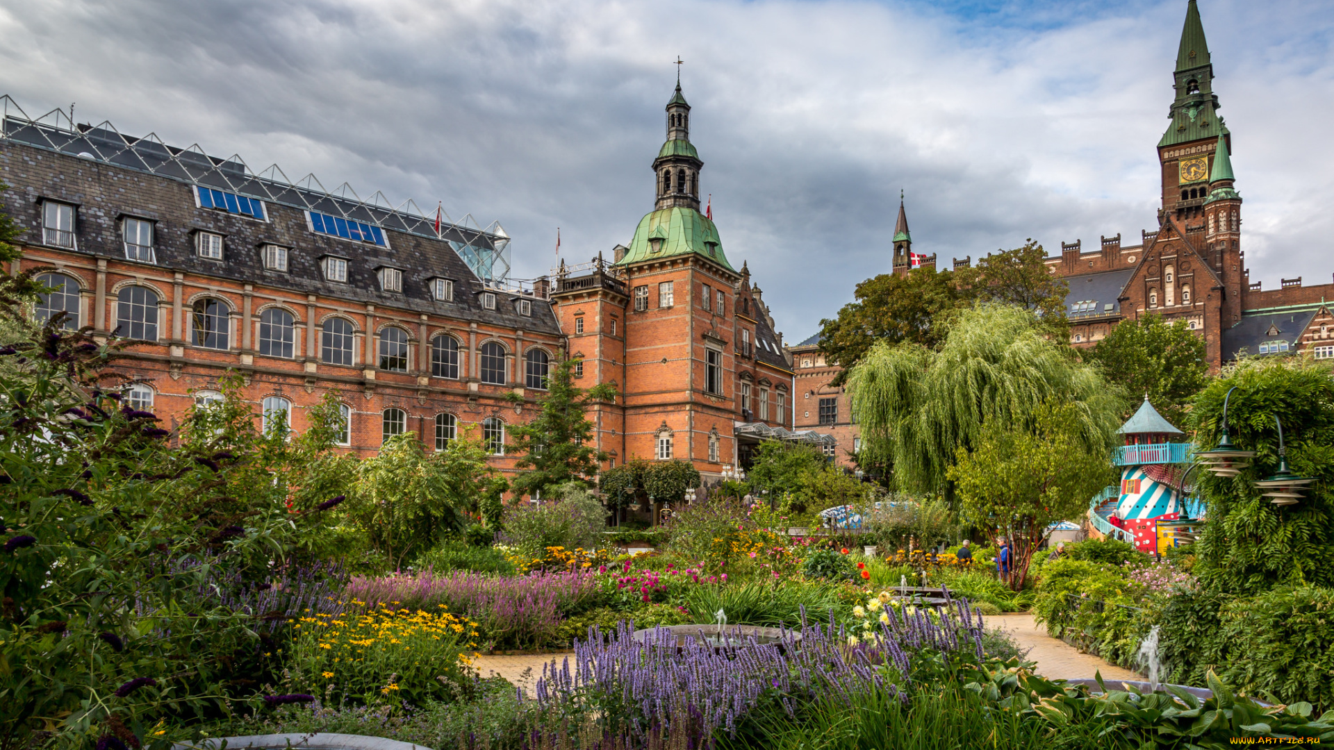 tivoli, gardens, города, копенгаген, , дания, парк