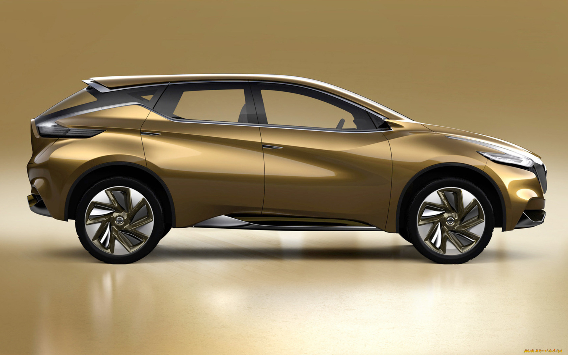 2013, nissan, resonance, concept, автомобили, 3д, 2013, nissan, resonance, concept, золотистый