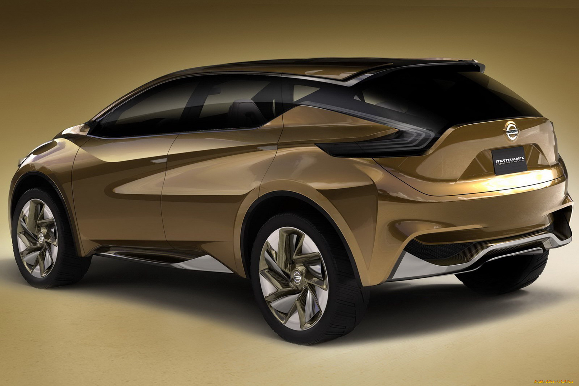 2013, nissan, resonance, concept, автомобили, 3д, 2013, nissan, resonance, concept, золотистый