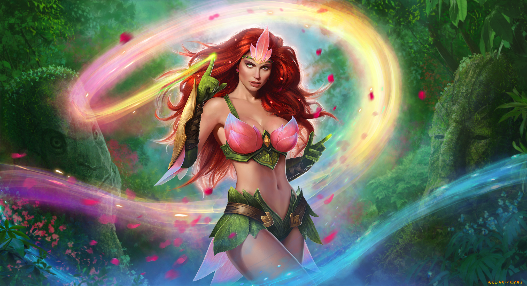 видео, игры, juggernaut, wars, nymph, edera, девушка, нимфа, магия, игра