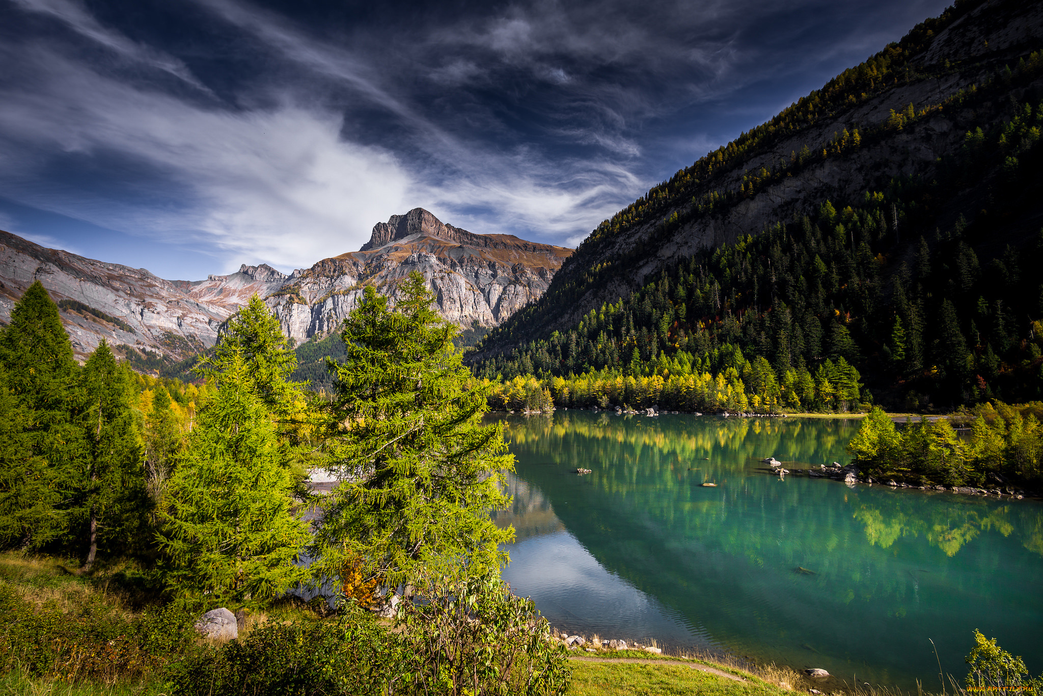 природа, реки, озера, река, лес, горы