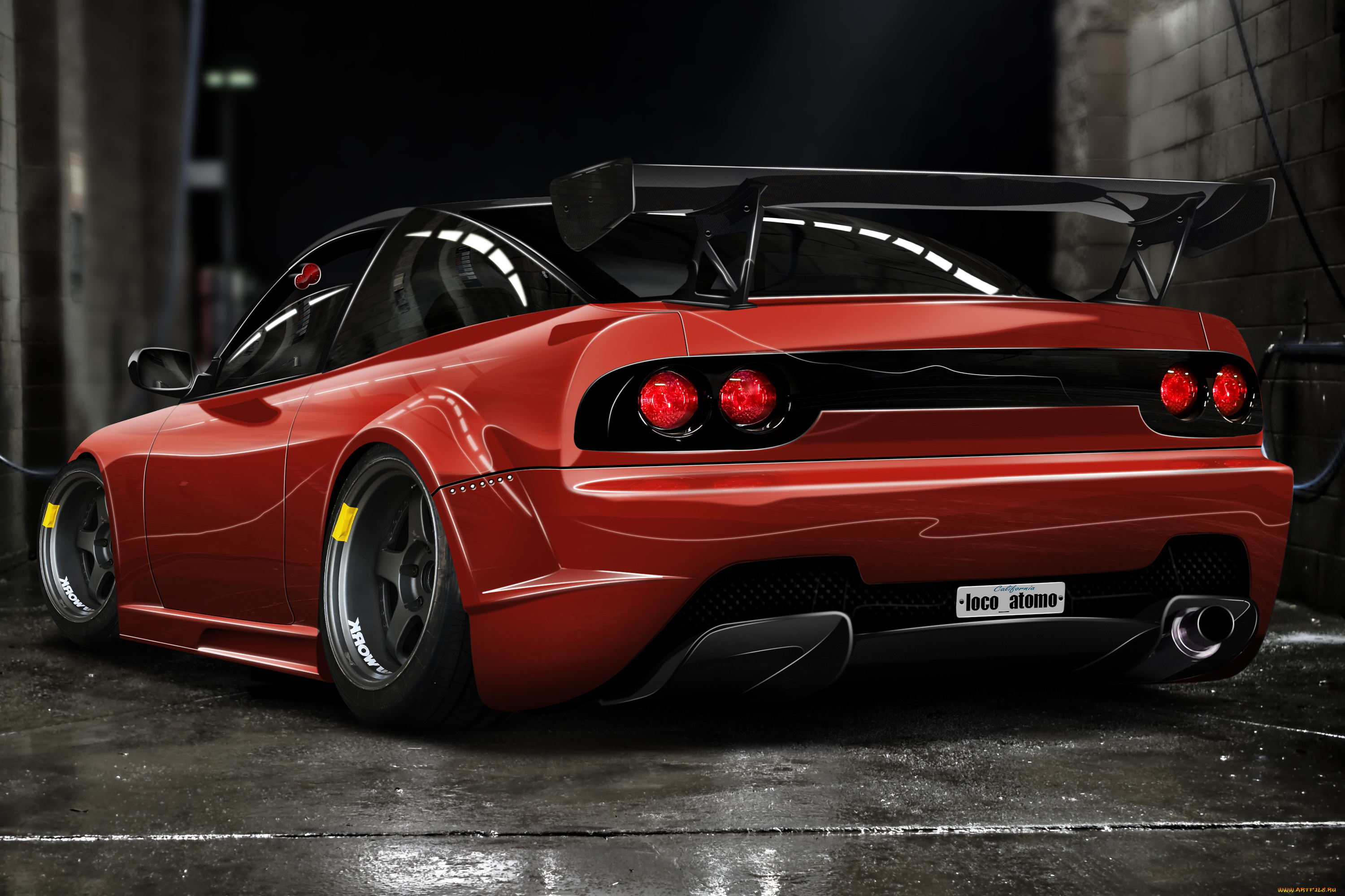 nissan, 240sx, автомобили, виртуальный, тюнинг, honda, s2000