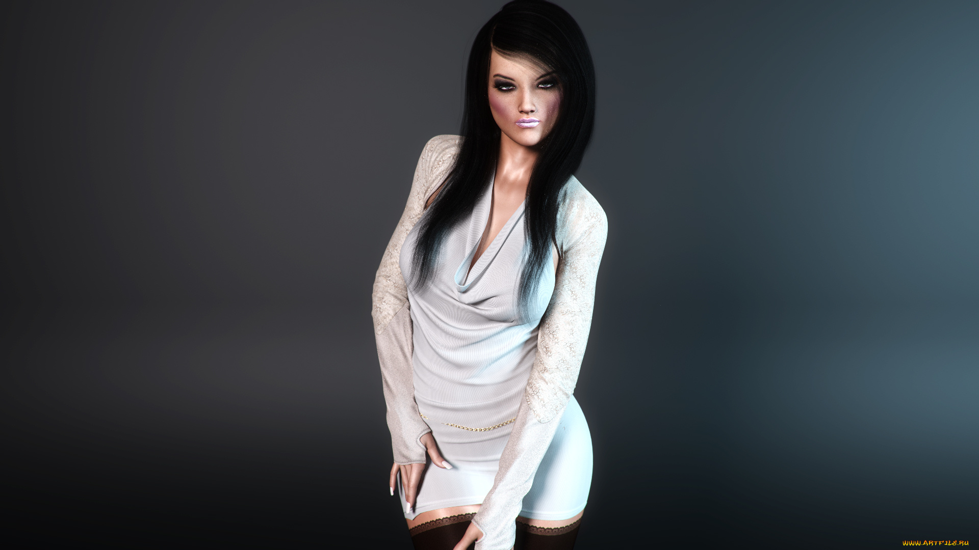 3д, графика, люди, , people, фон, взгляд, девушка