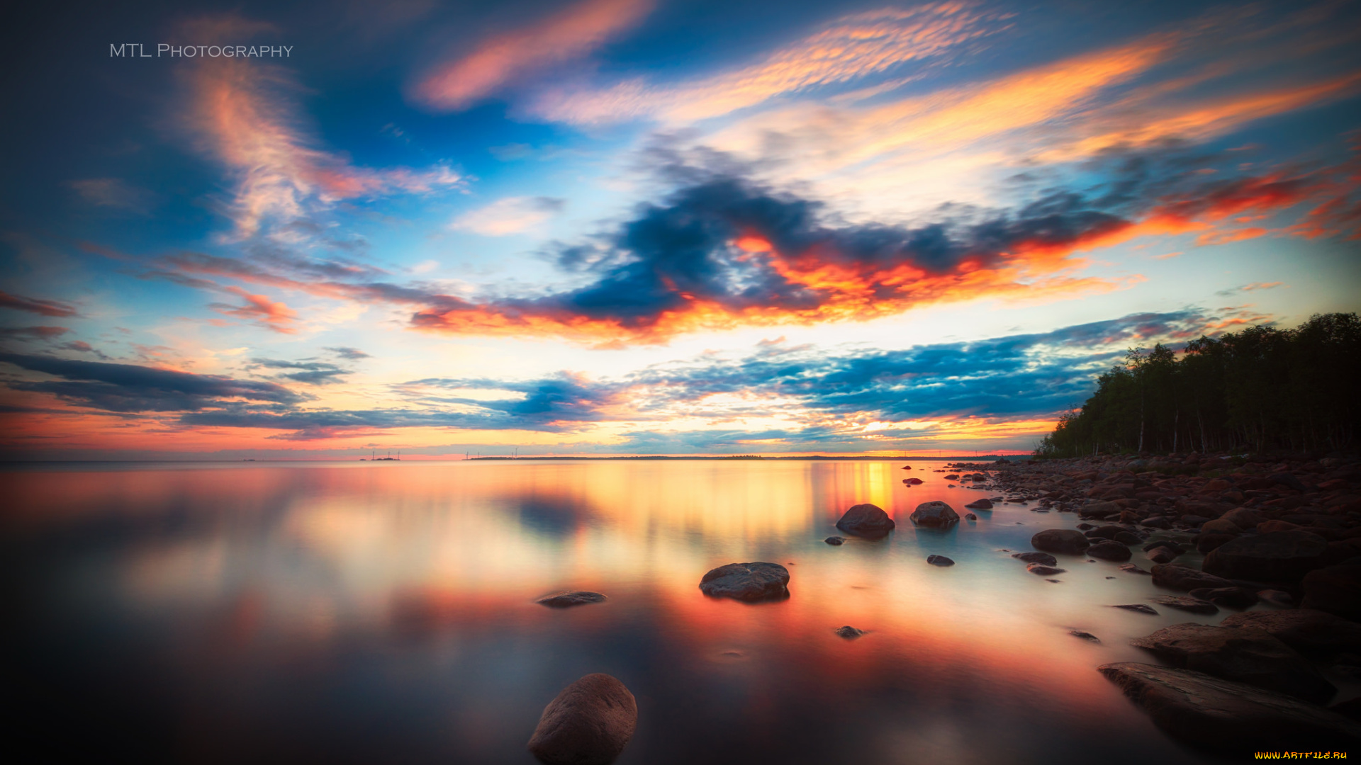 природа, восходы, закаты, море, камни, облака, закат