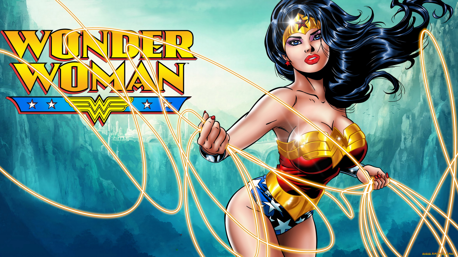 рисованное, комиксы, девушка, фон, взгляд, униформа