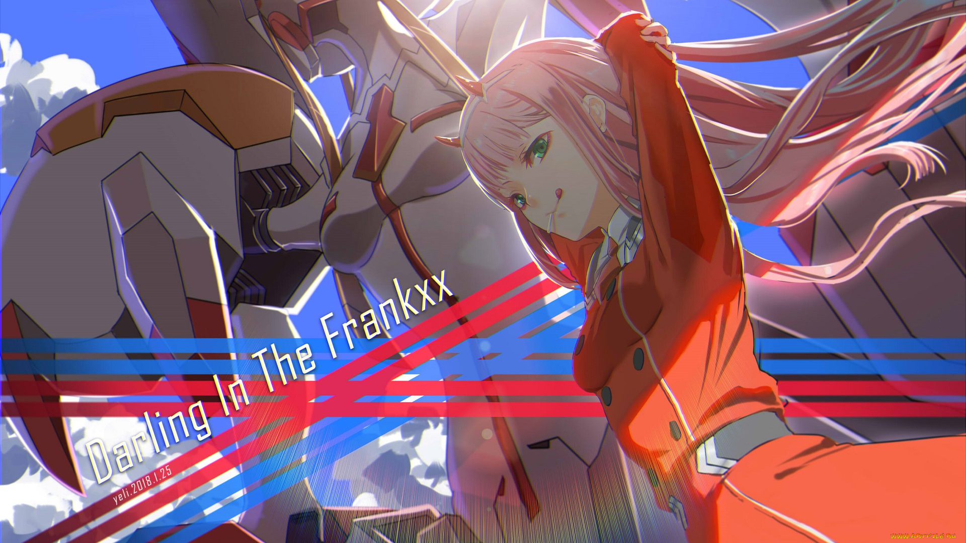 аниме, darling, in, the, frankxx, девушка