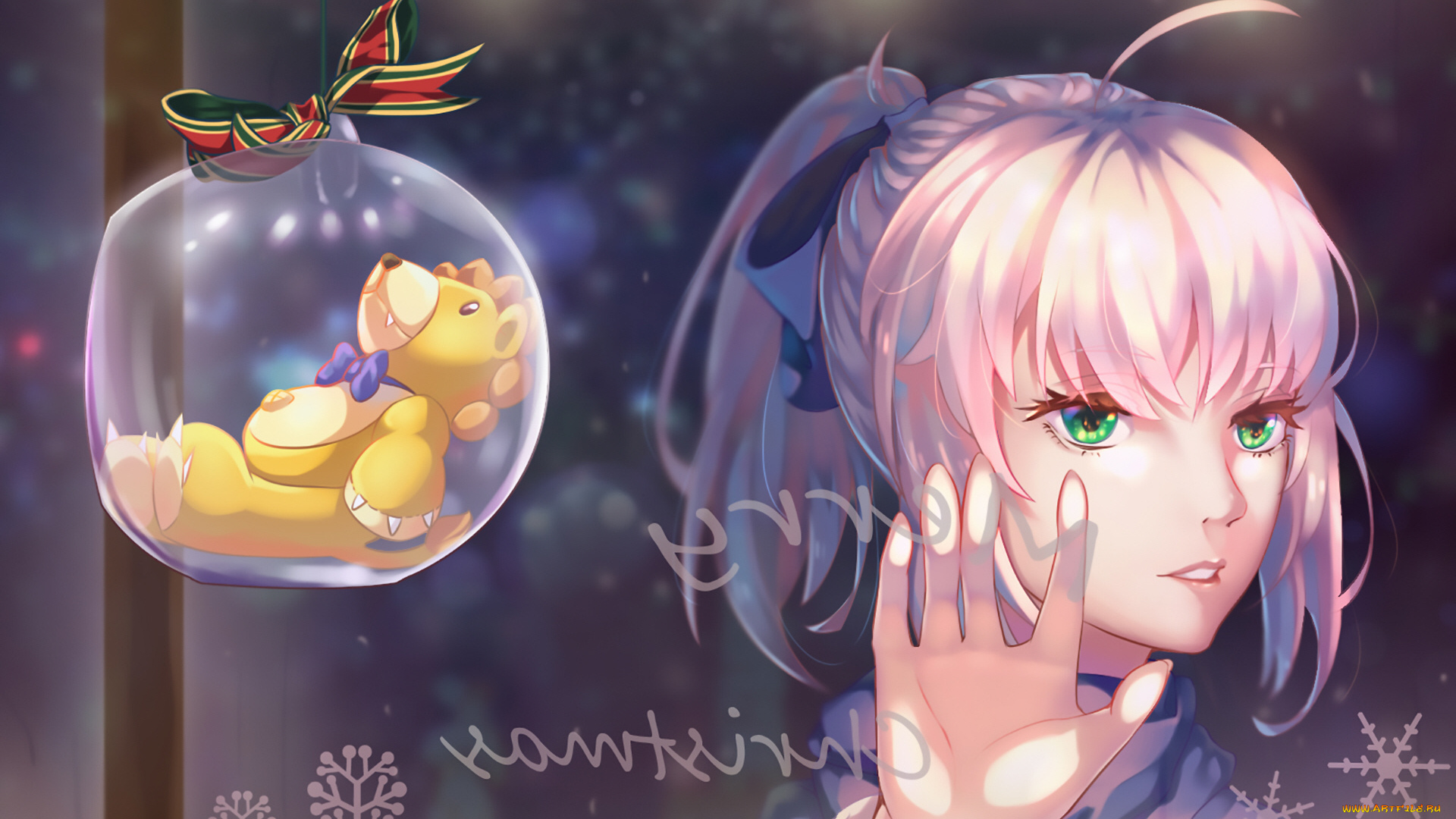 аниме, fate, stay, night, девушка